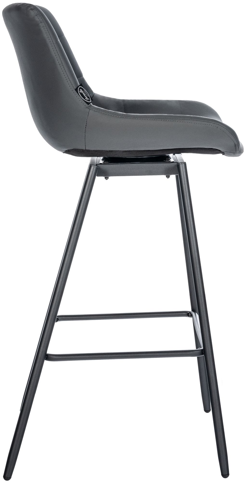 4er Set Barhocker Weston Schwenkbar Kunstleder, grau