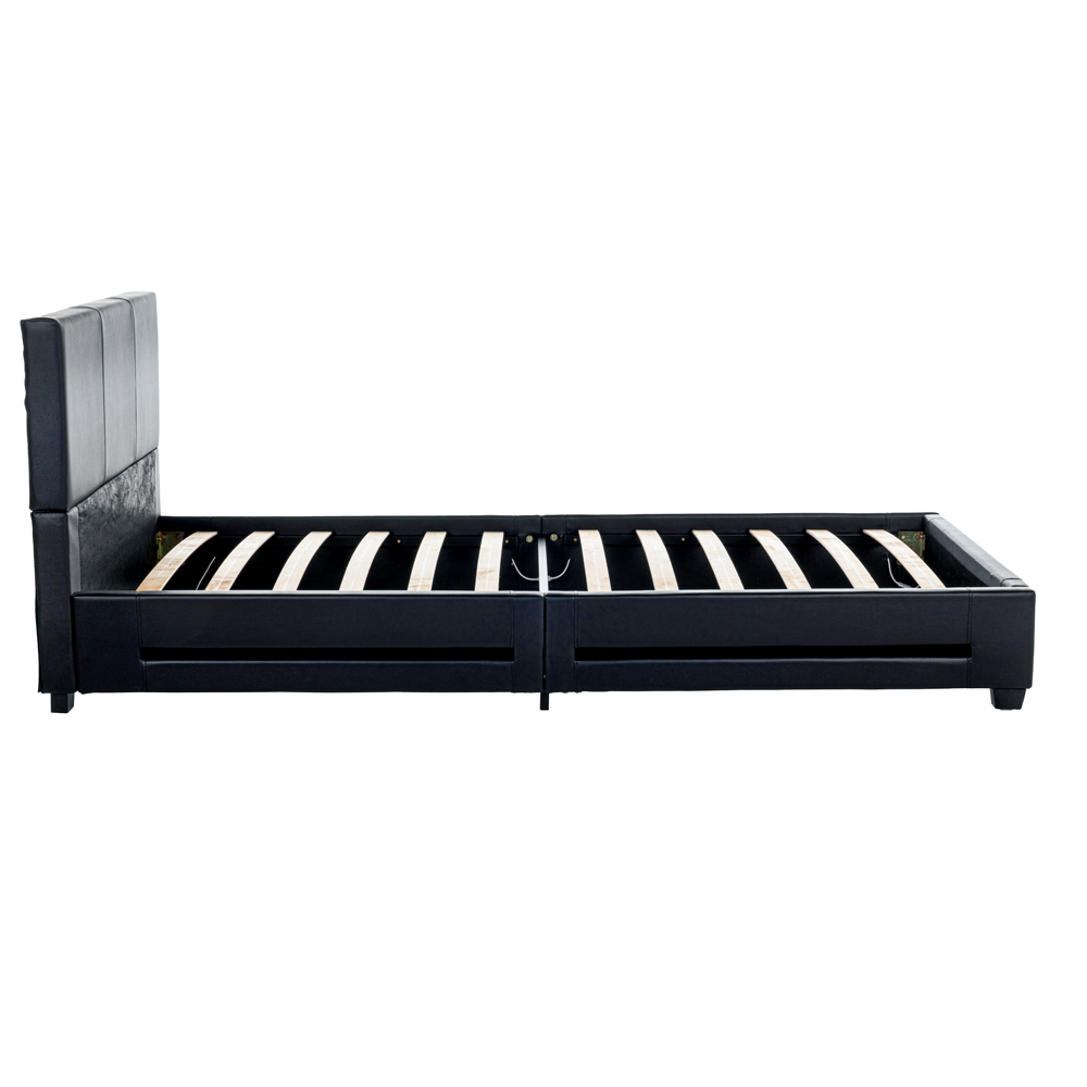 LED Bett ASTEROID - 90 x 200 cm Schwarz