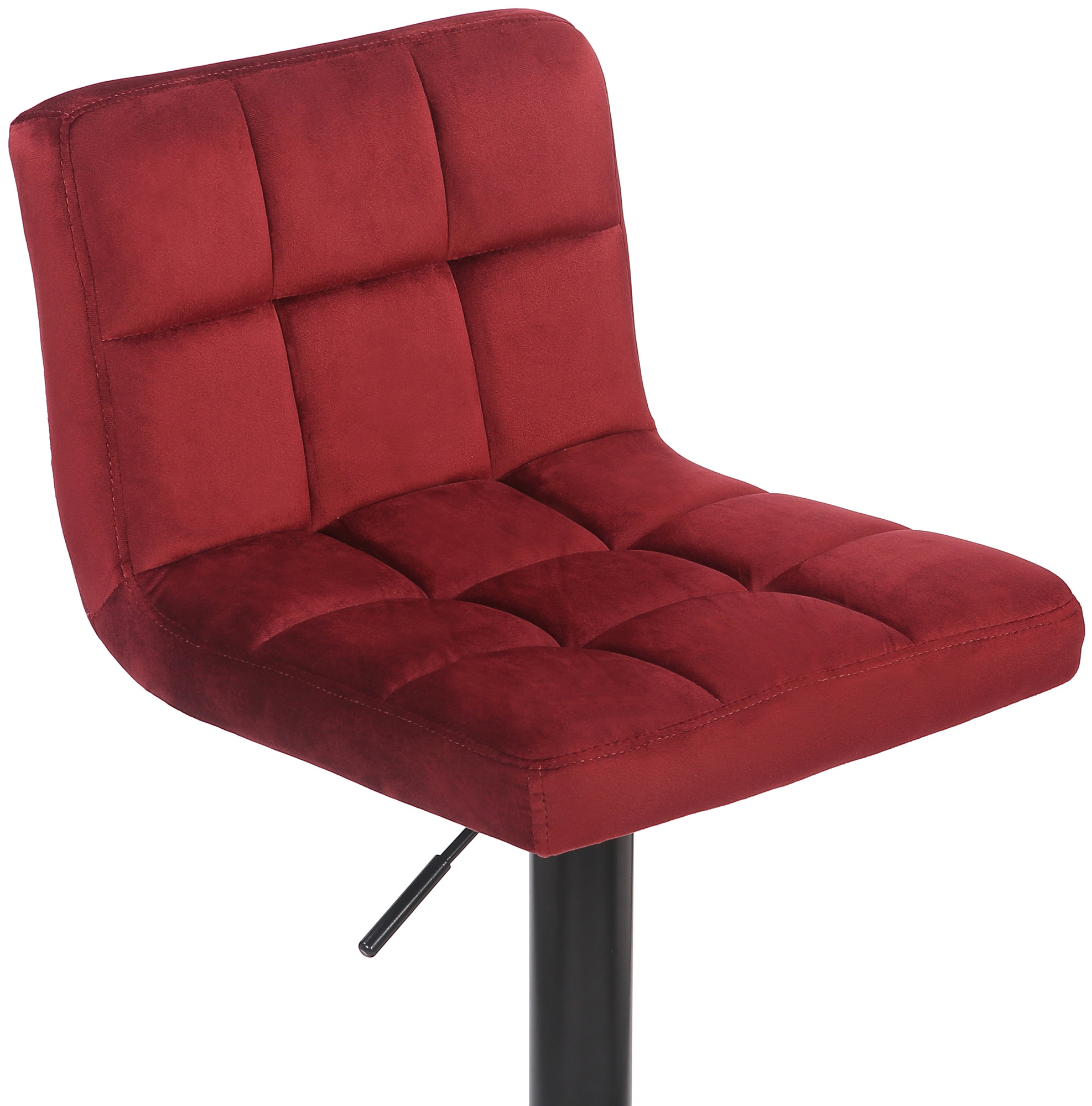2er Set Barhocker Feni Samt, rot