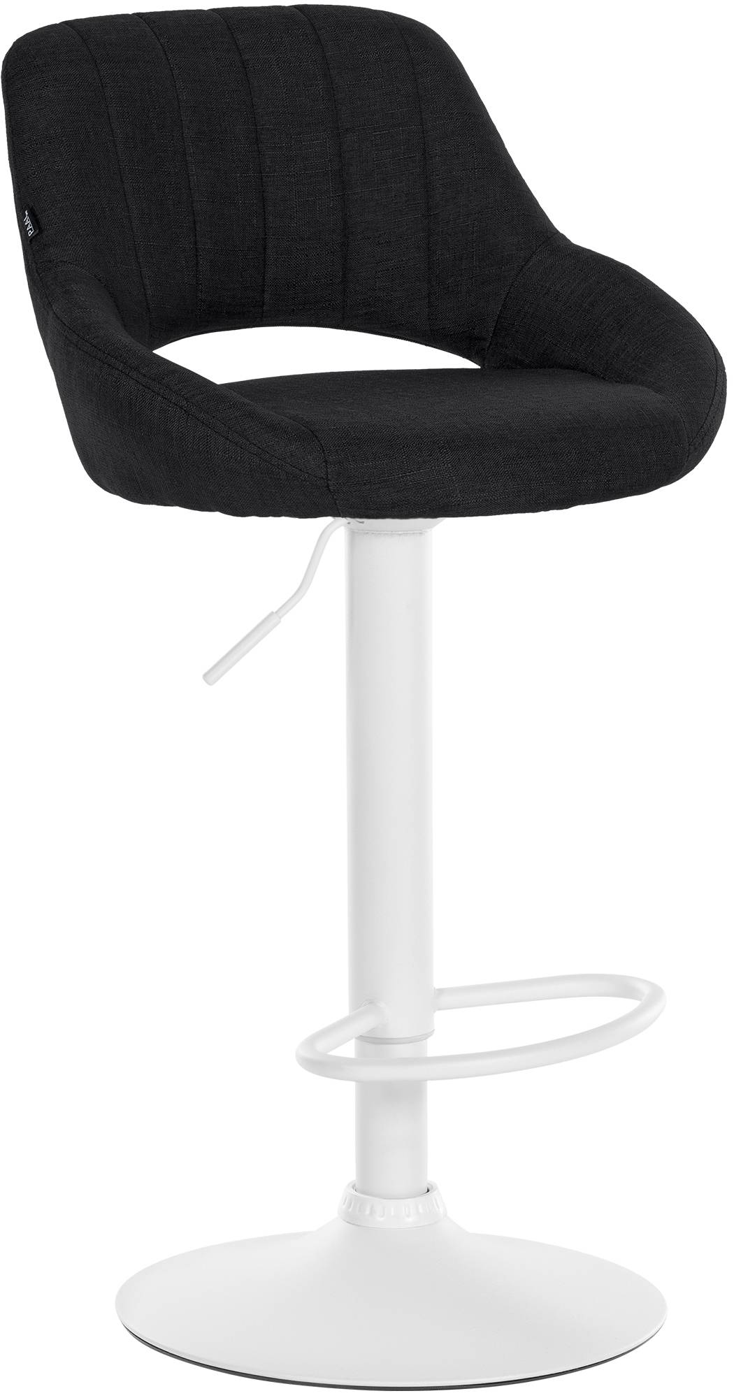 Barhocker Milet Stoff weiß, schwarz
