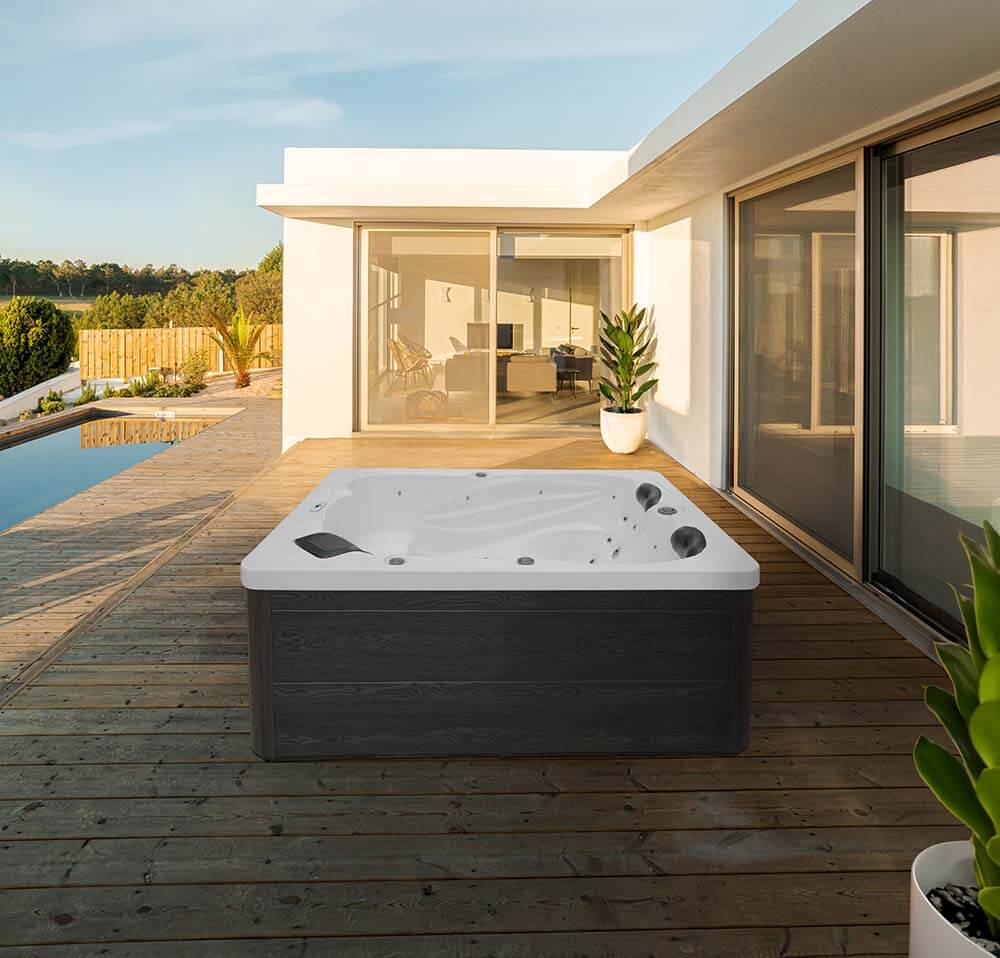 Outdoor Whirlpool SUNSET PURE - 220 x 156 cm für 3 Personen