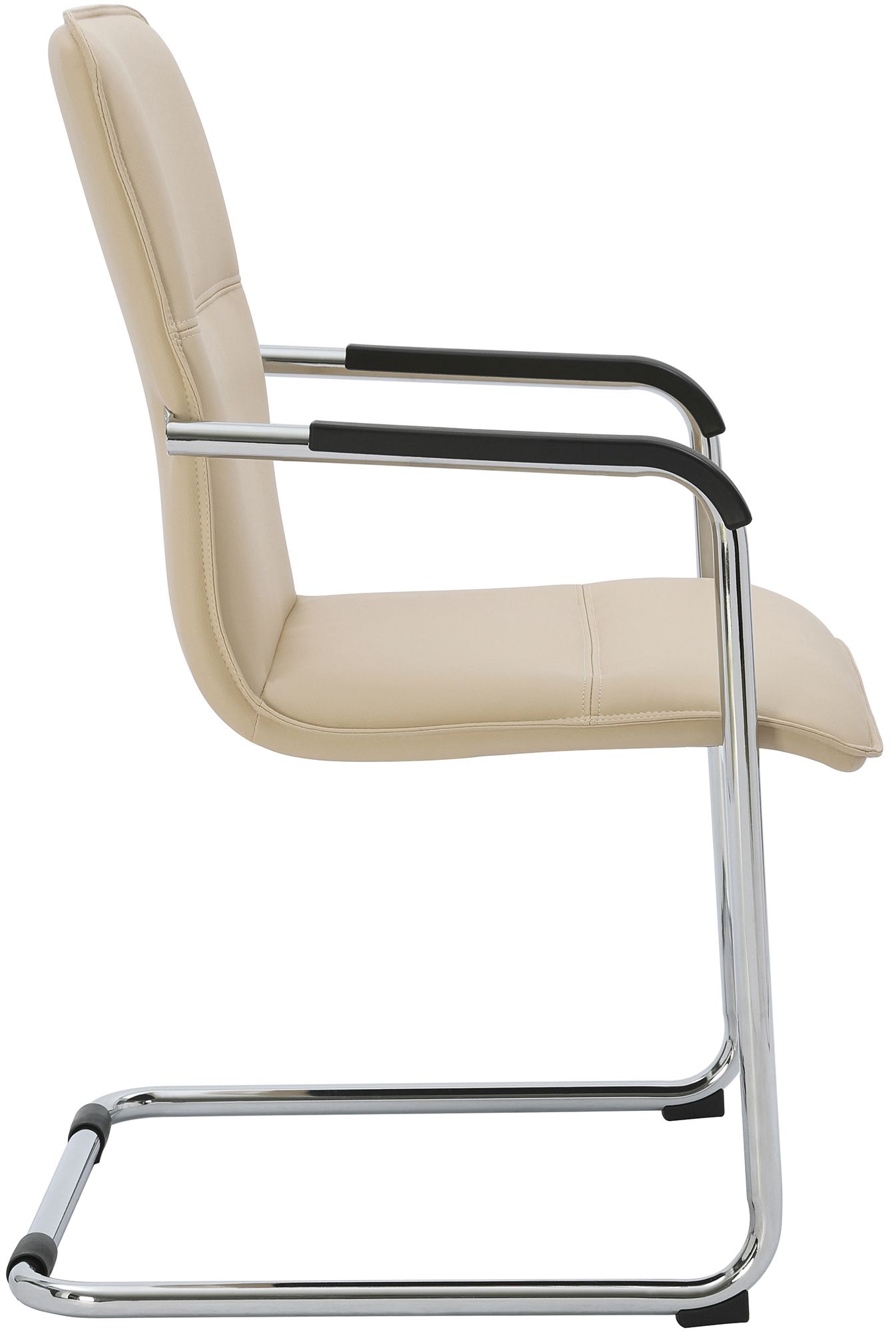 2er Set Besucherstuhl Seattle, creme