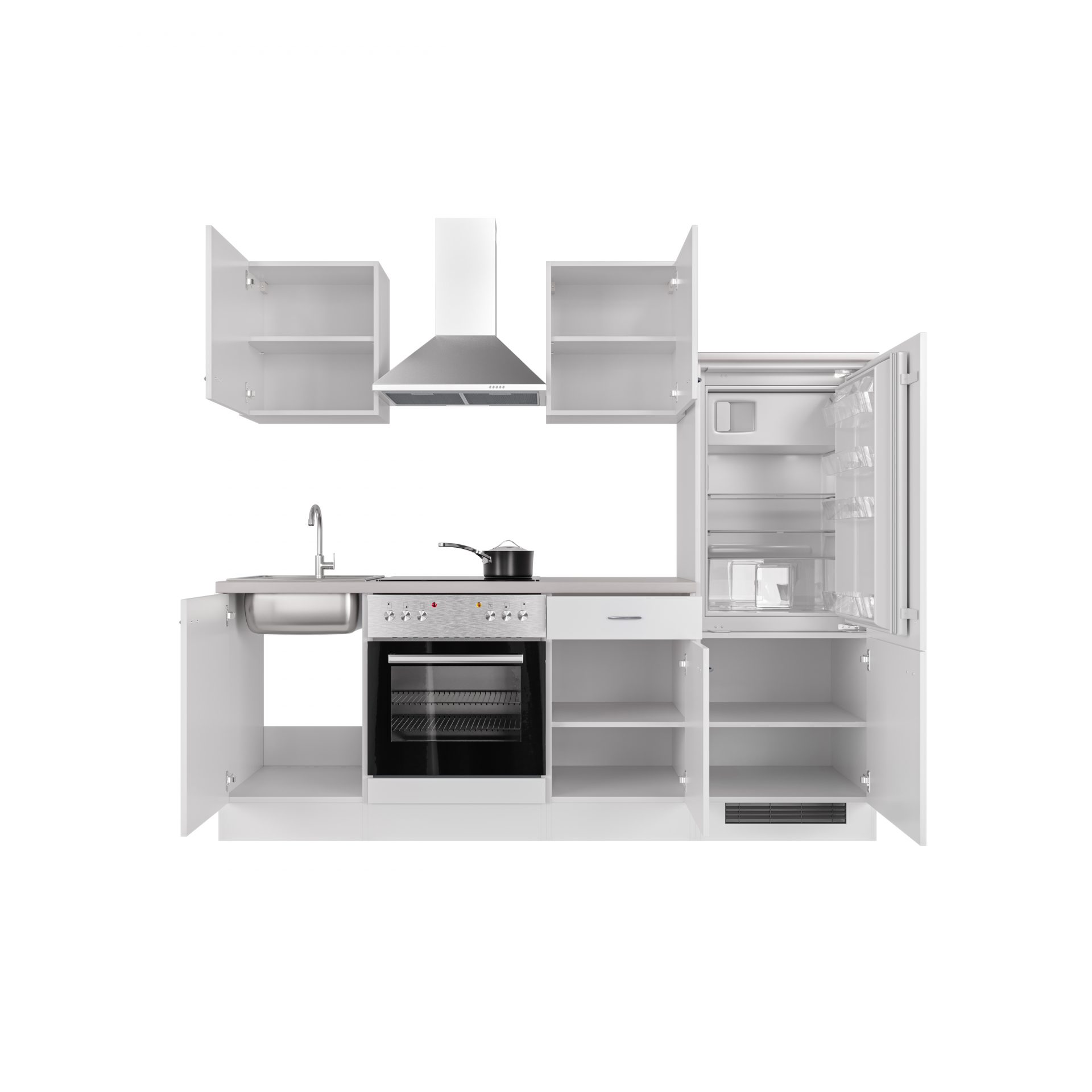 Küchenzeile WITO 220 cm mit E-Geräten
