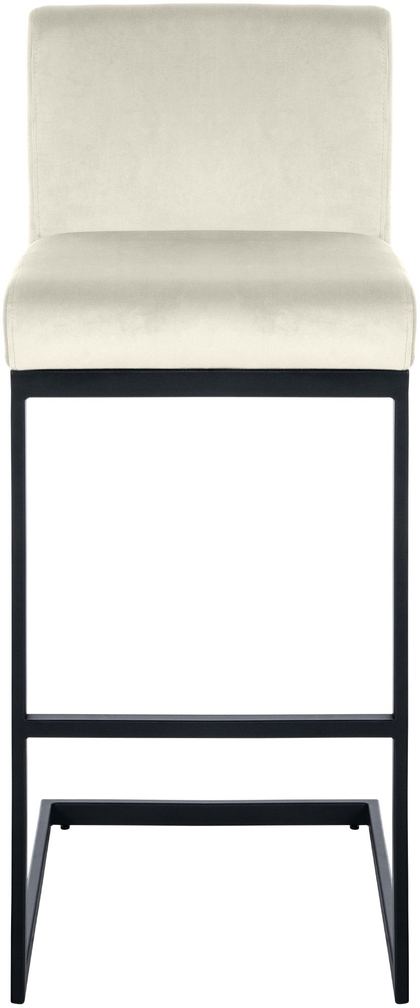 2er Set Barhocker Hopewell Samt B, creme