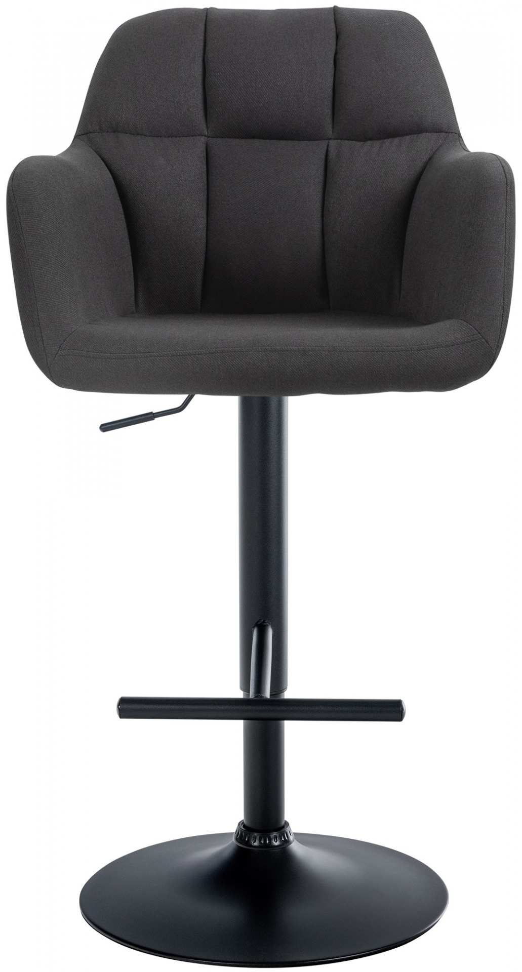 Barhocker Natoma Stoff schwarz, schwarz