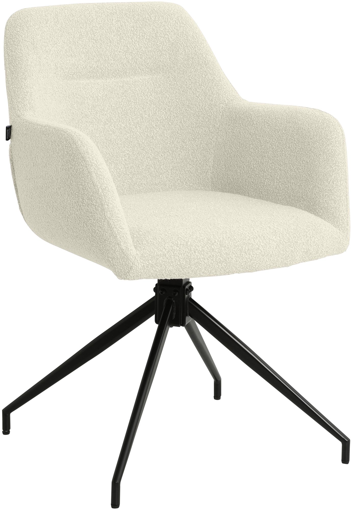Esszimmerstuhl Merlinda Stoff Teddy, creme