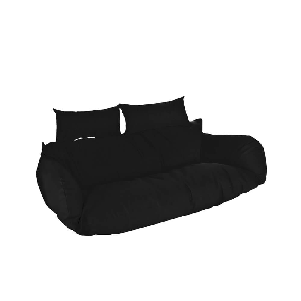 Polyrattan Hängesessel Kissen TWIN - Schwarz