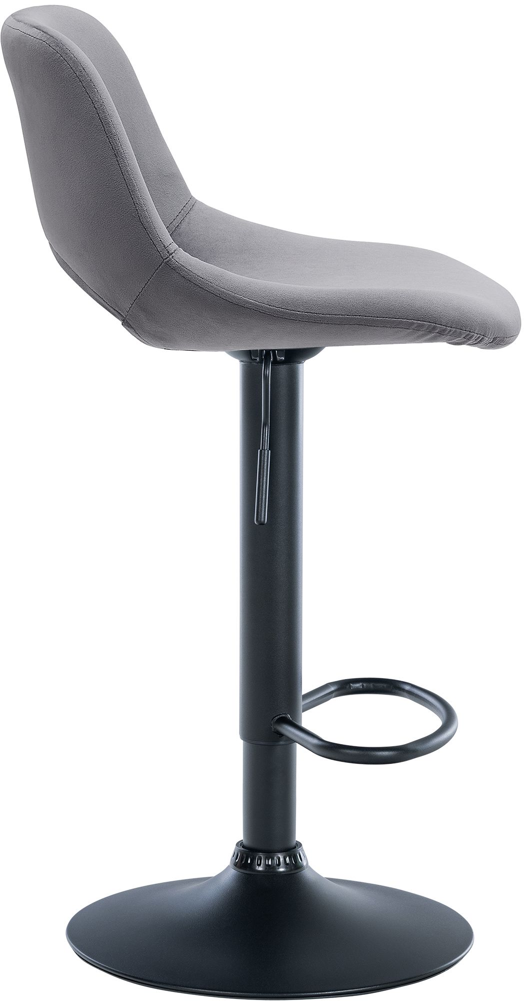 2er Set Barhocker Camden Samt schwarz, dunkelgrau