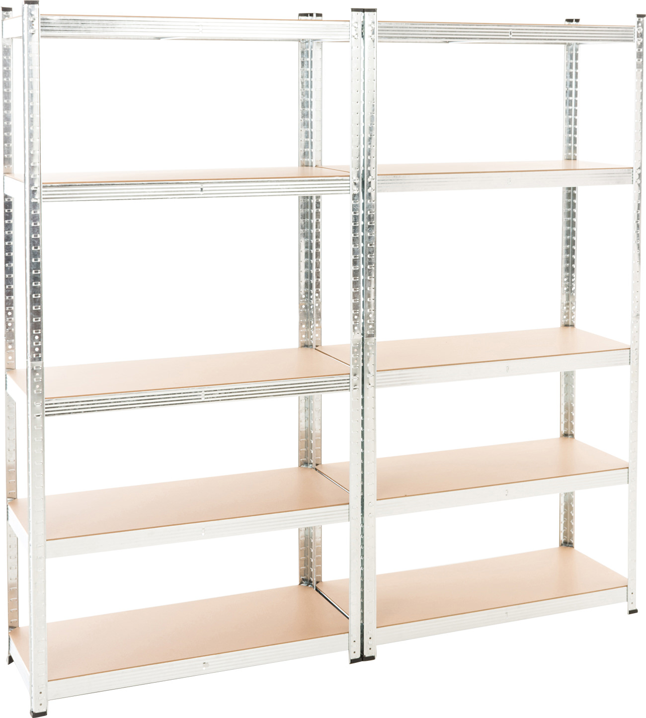 2er Set Steckregal G 90x40x180 cm, silber