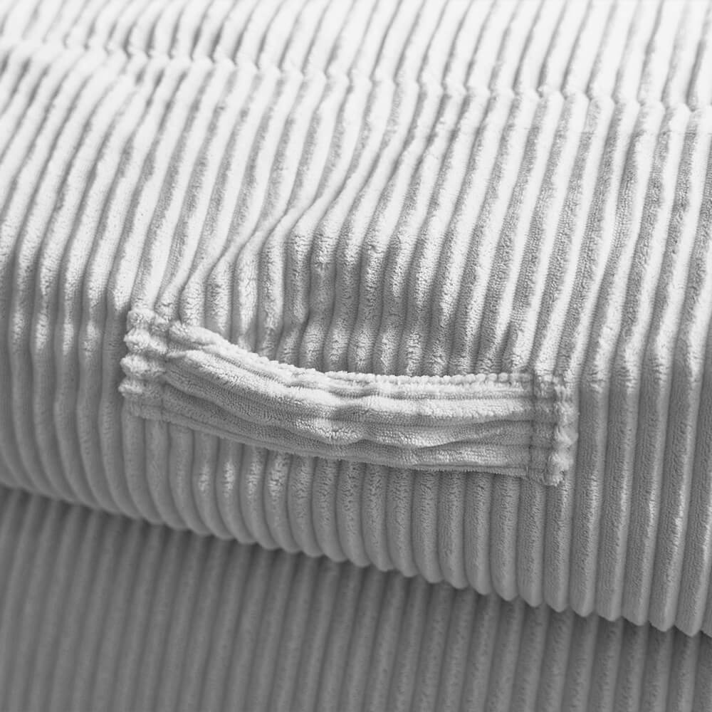 Sitzsack mit Hocker COZY – Hellgrau