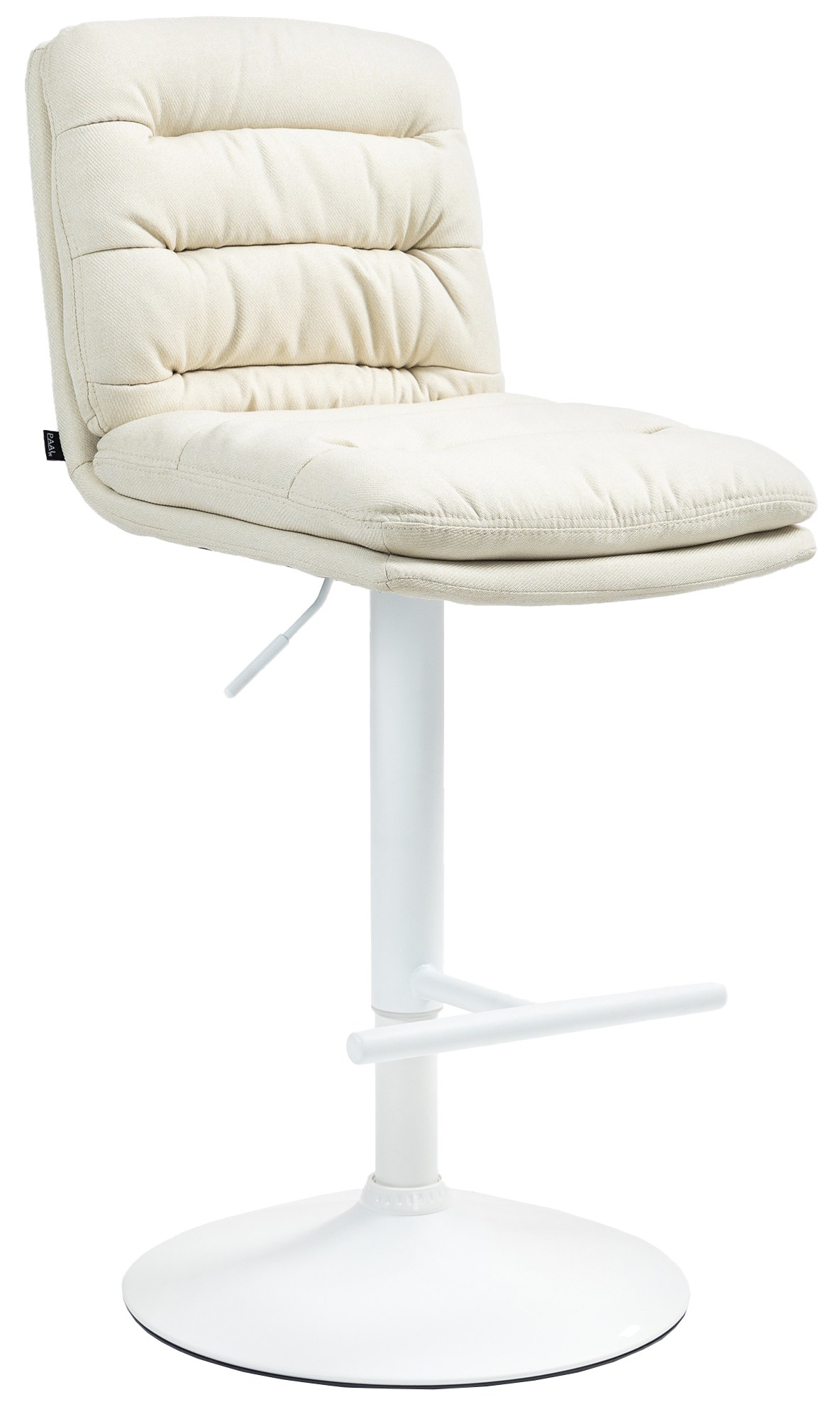 Barhocker Damar Stoff weiß, creme