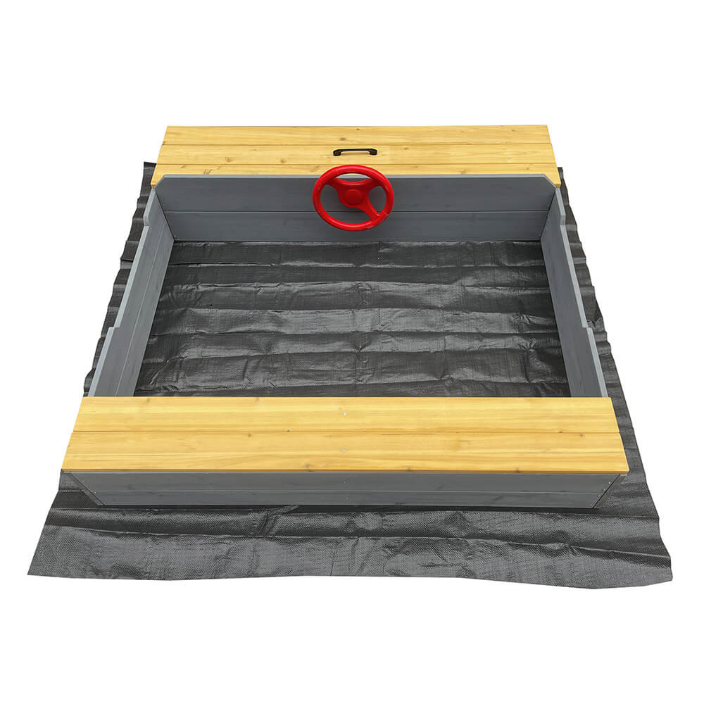 Sandkasten aus Holz KIDDY - Hellgrau
