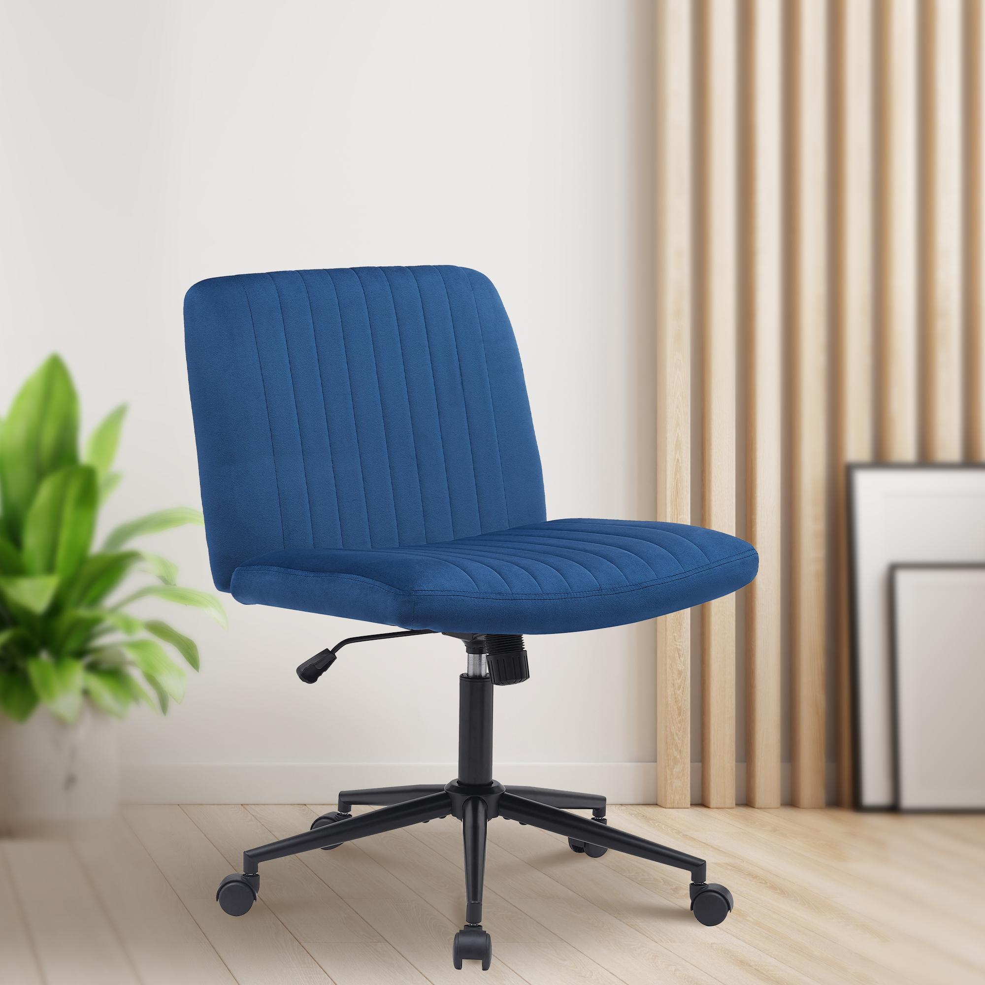 Bürostuhl Kingman Samt, blau