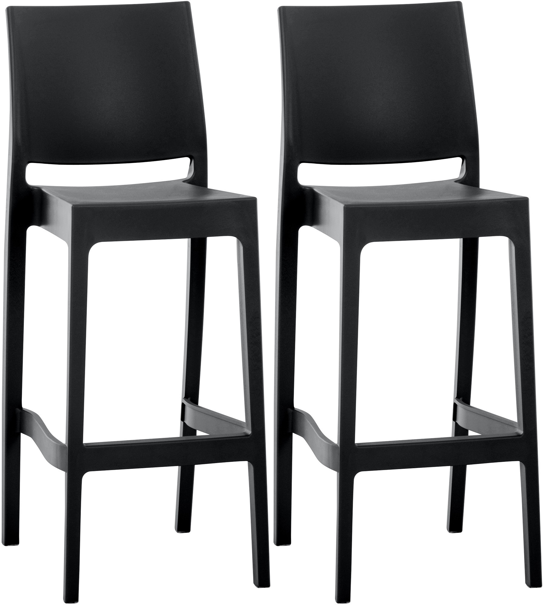 2er Set Barhocker Maya, schwarz