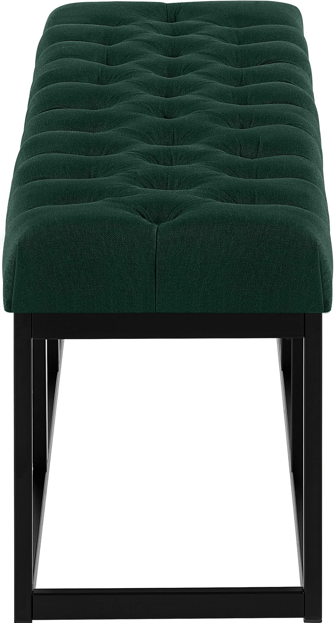 Sitzbank Amun Stoff Schwarz 150 cm, grün