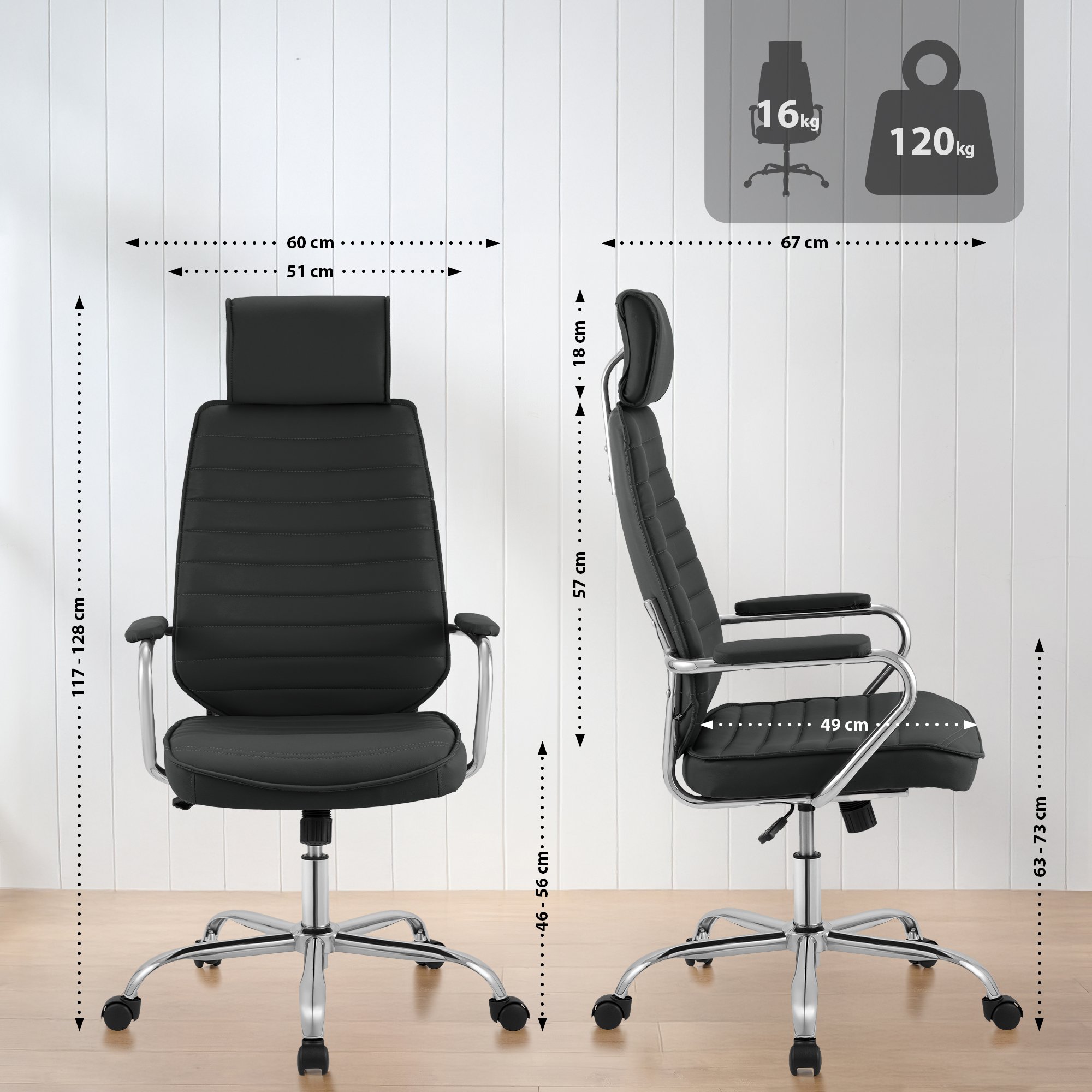 Bürostuhl Rako, schwarz