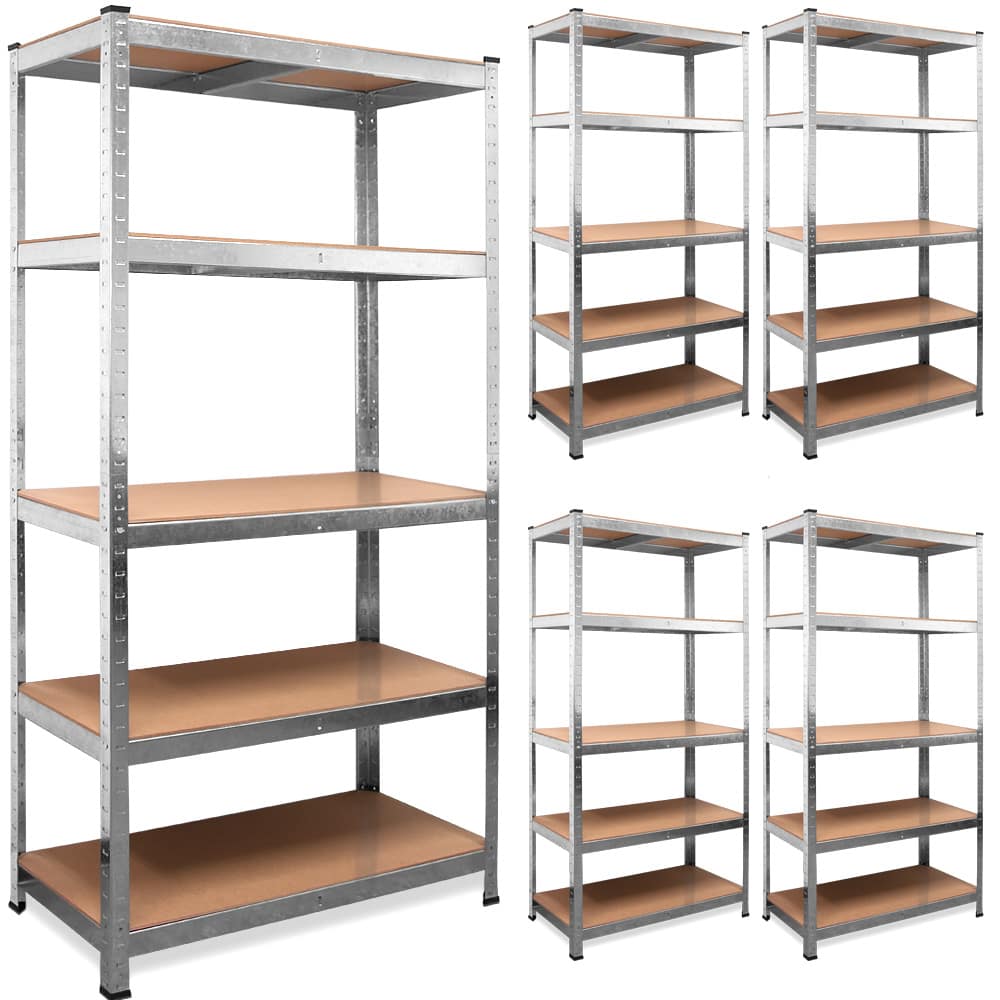 Schwerlastregal 5er-Set 180x90x40cm verzinkt 875kg