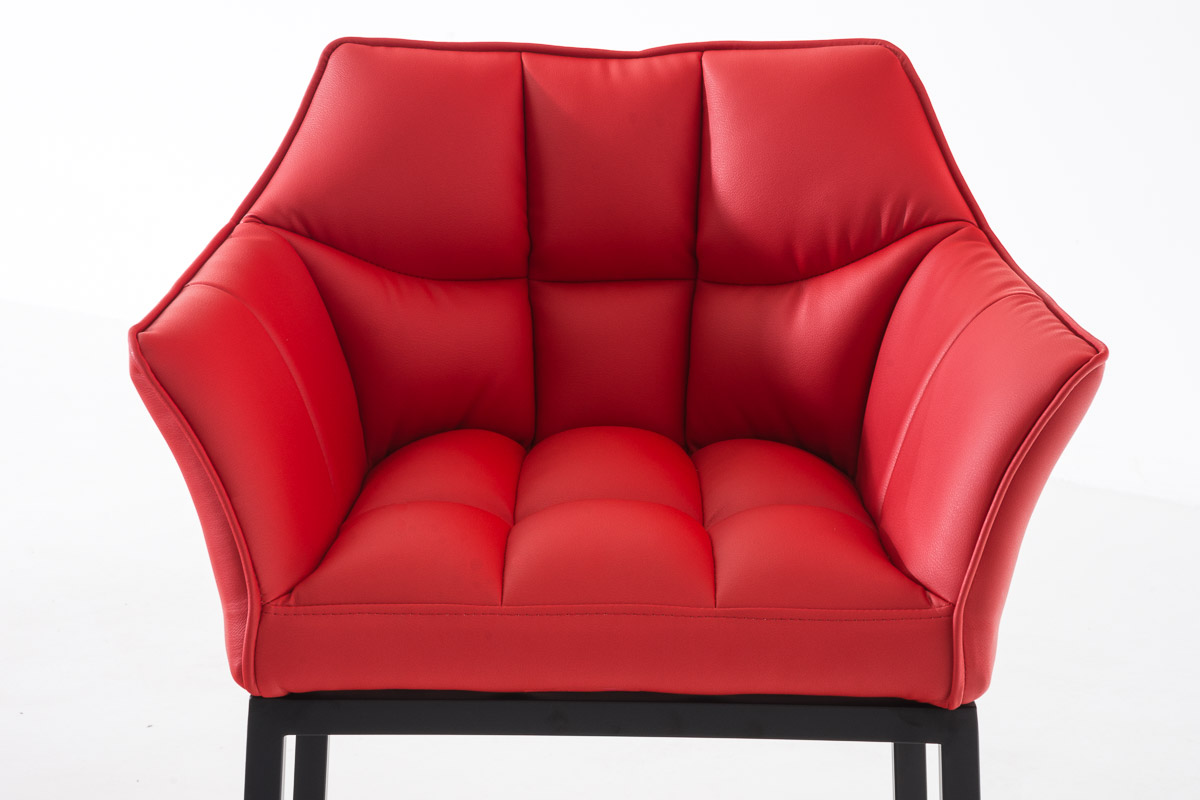 Barhocker Damaso B mit 4-Fuß Gestell, rot