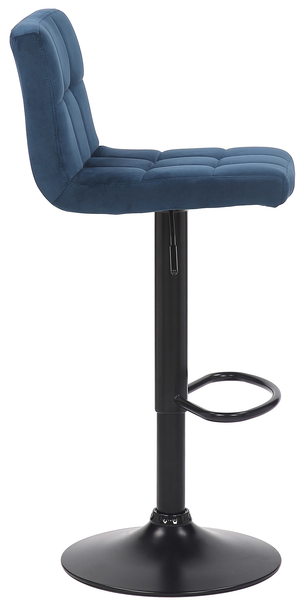 4er Set Barhocker Feni Samt, blau