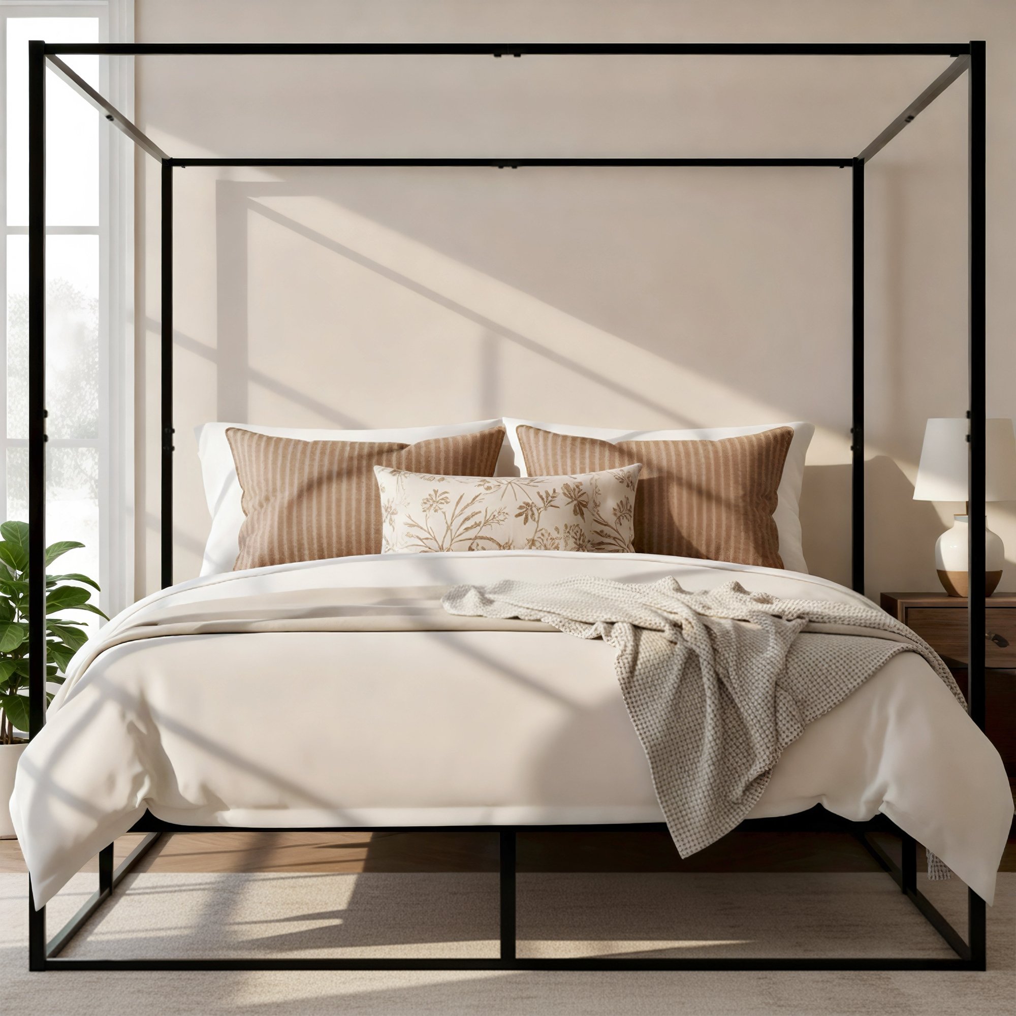 Himmelbett Batoni 180x200, schwarz
