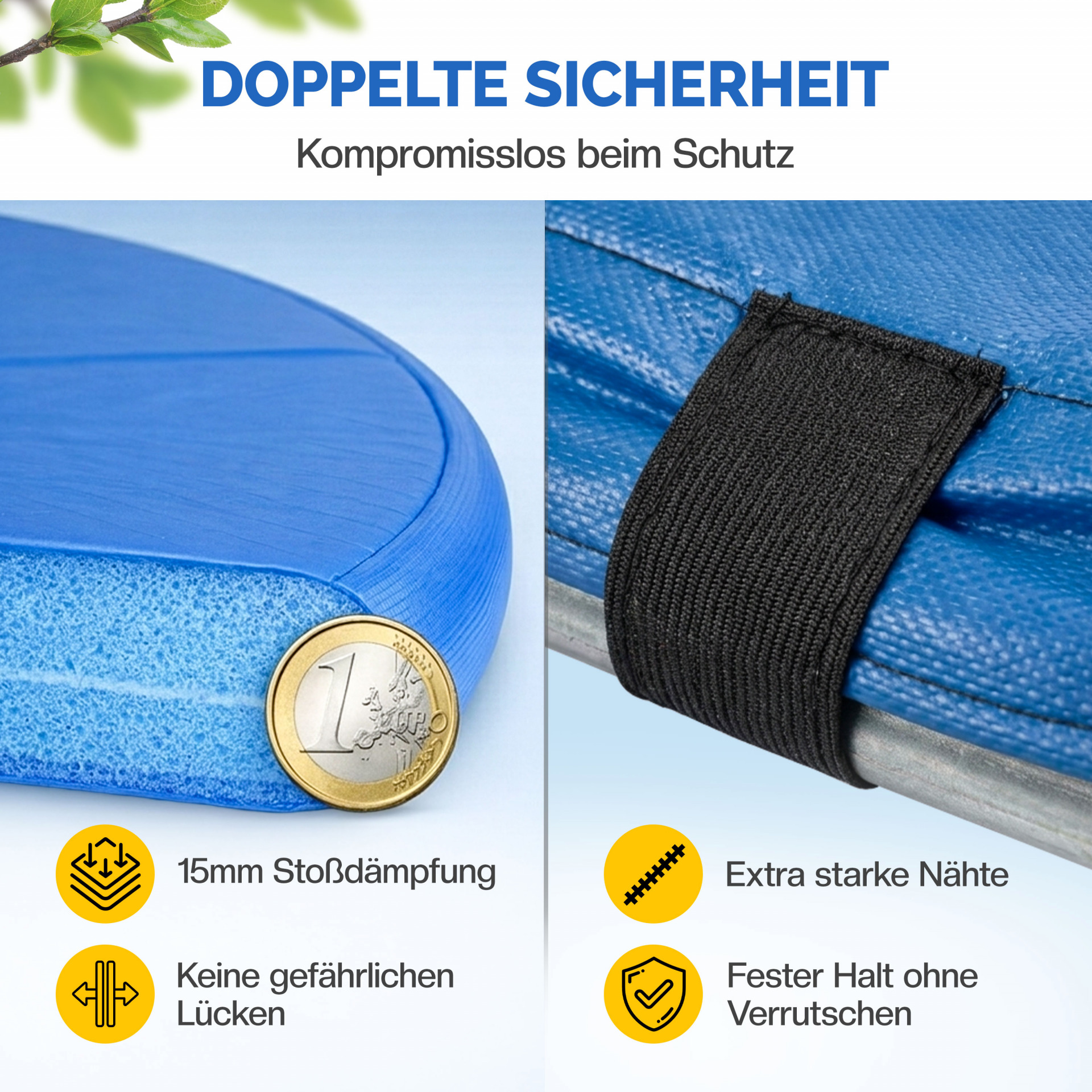 Trampolin Randabdeckung Blau Ø244cm V1