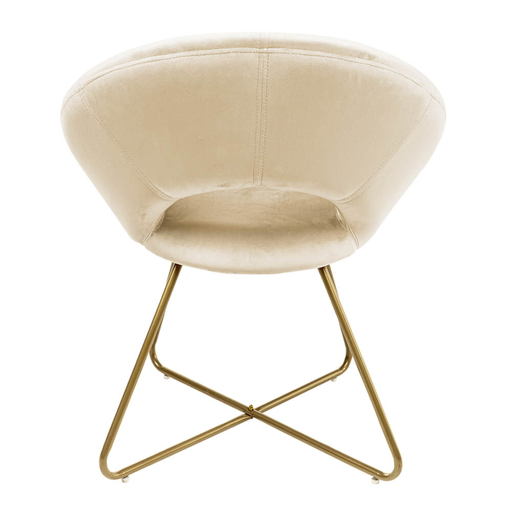 Samtstuhl SELESA - Beige