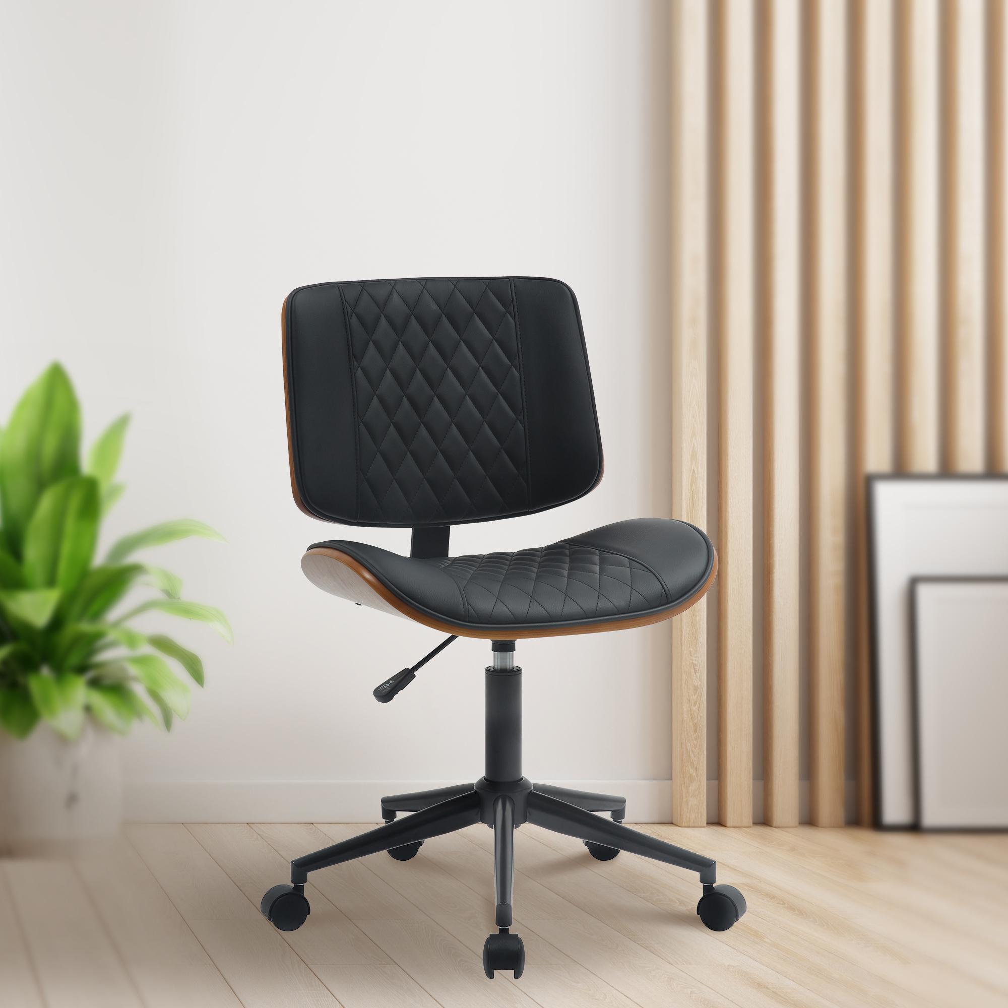 Bürostuhl Plover Kunstleder, walnuss/schwarz