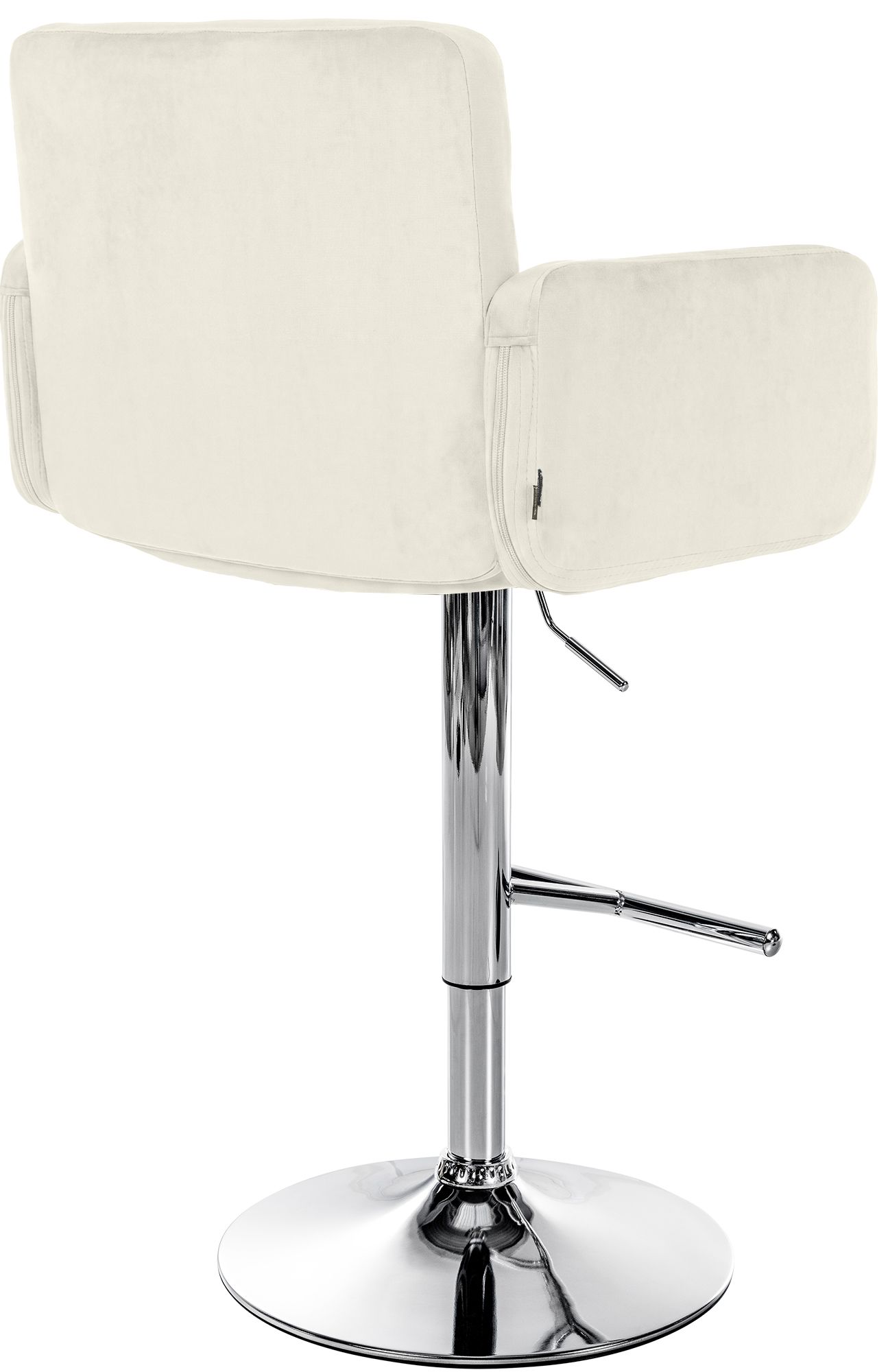 Barhocker Los Angeles Samt chrom, creme