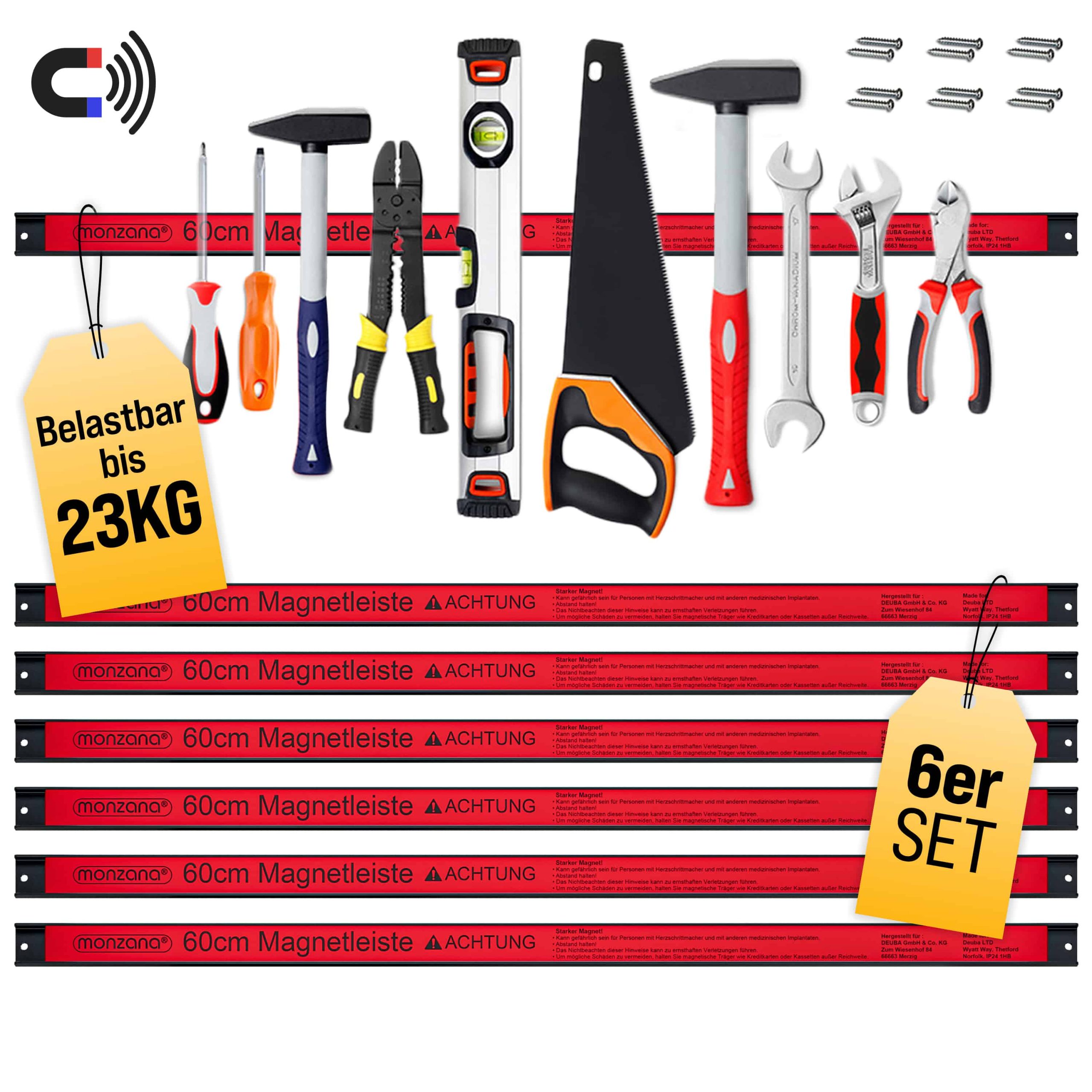 Magnetleiste 6er-Set 60cm inkl Montagematerial