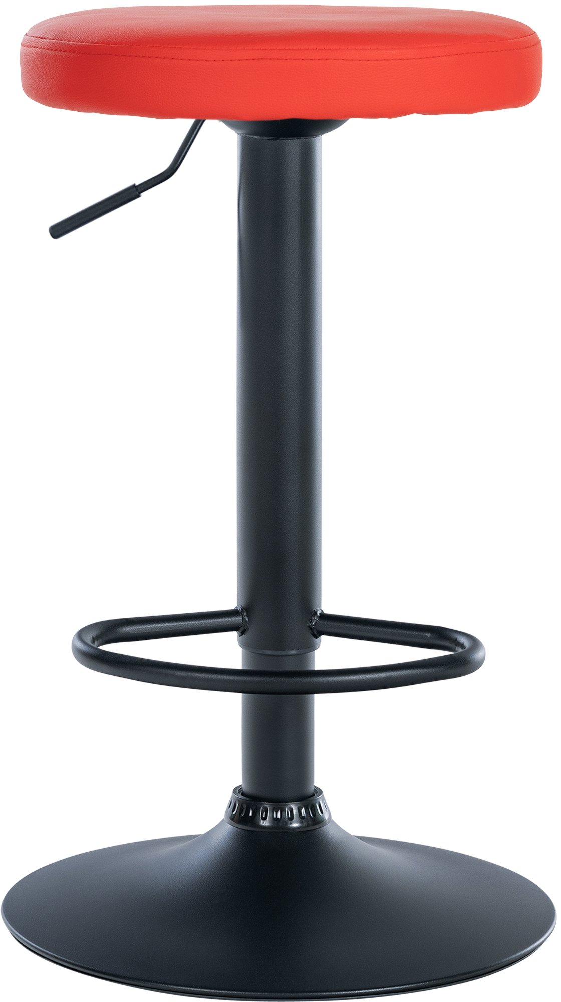 2er Set Barhocker Ponte Kunstleder schwarz, rot