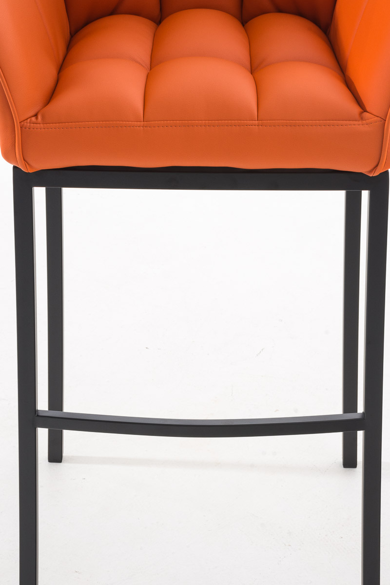 Barhocker Damaso B mit 4-Fuß Gestell, orange