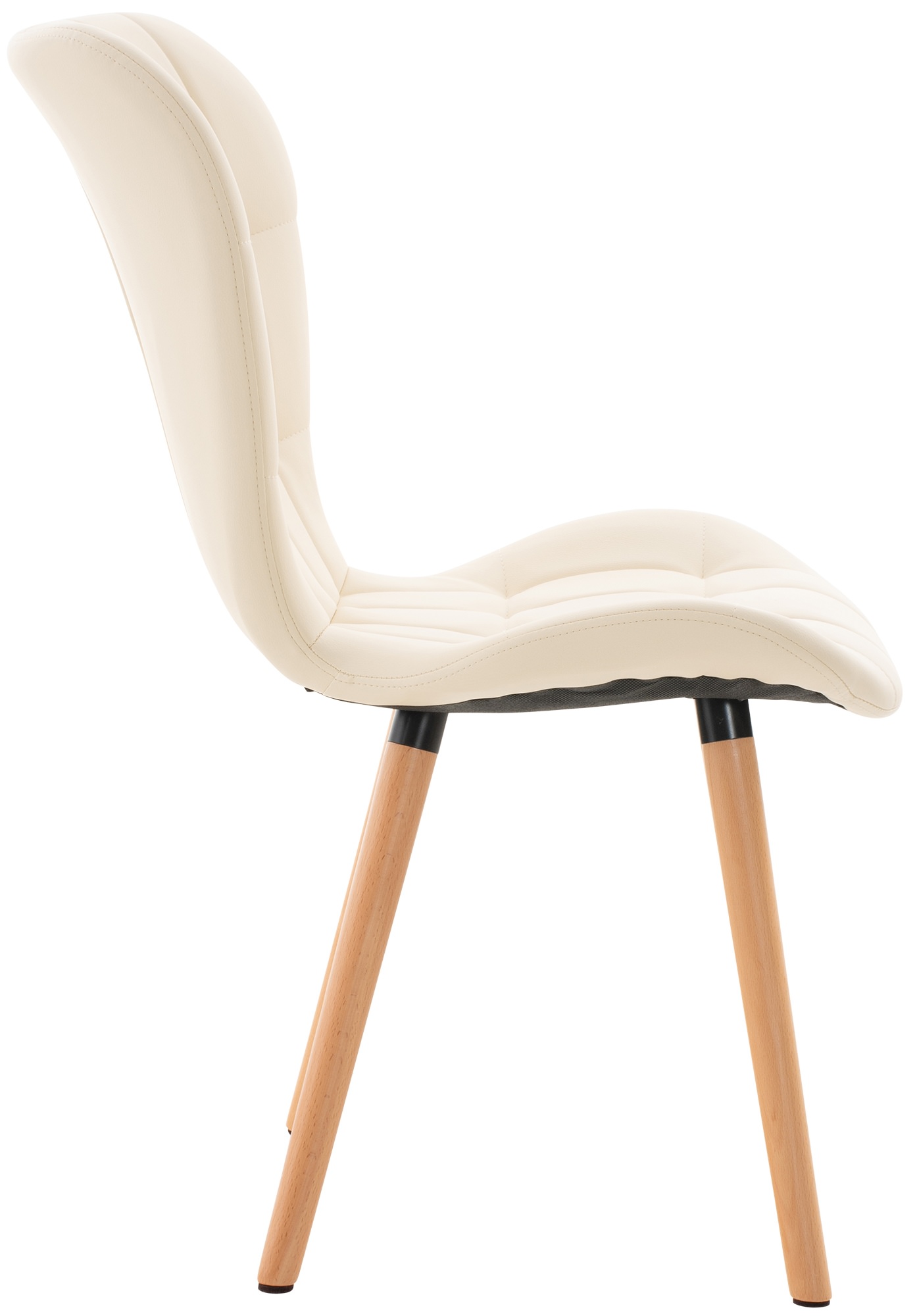 2er Set Stuhl Elda Kunstleder, creme
