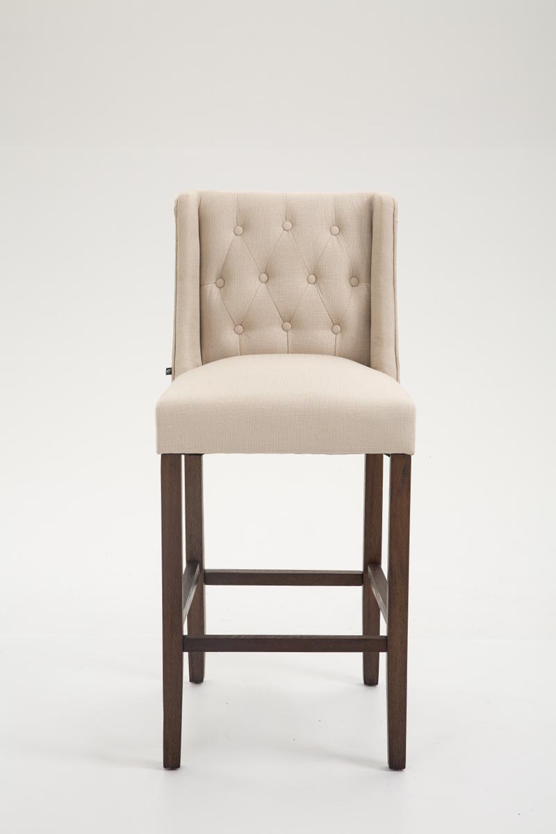 Barhocker Cassandra Stoff Antik-dunkel, creme