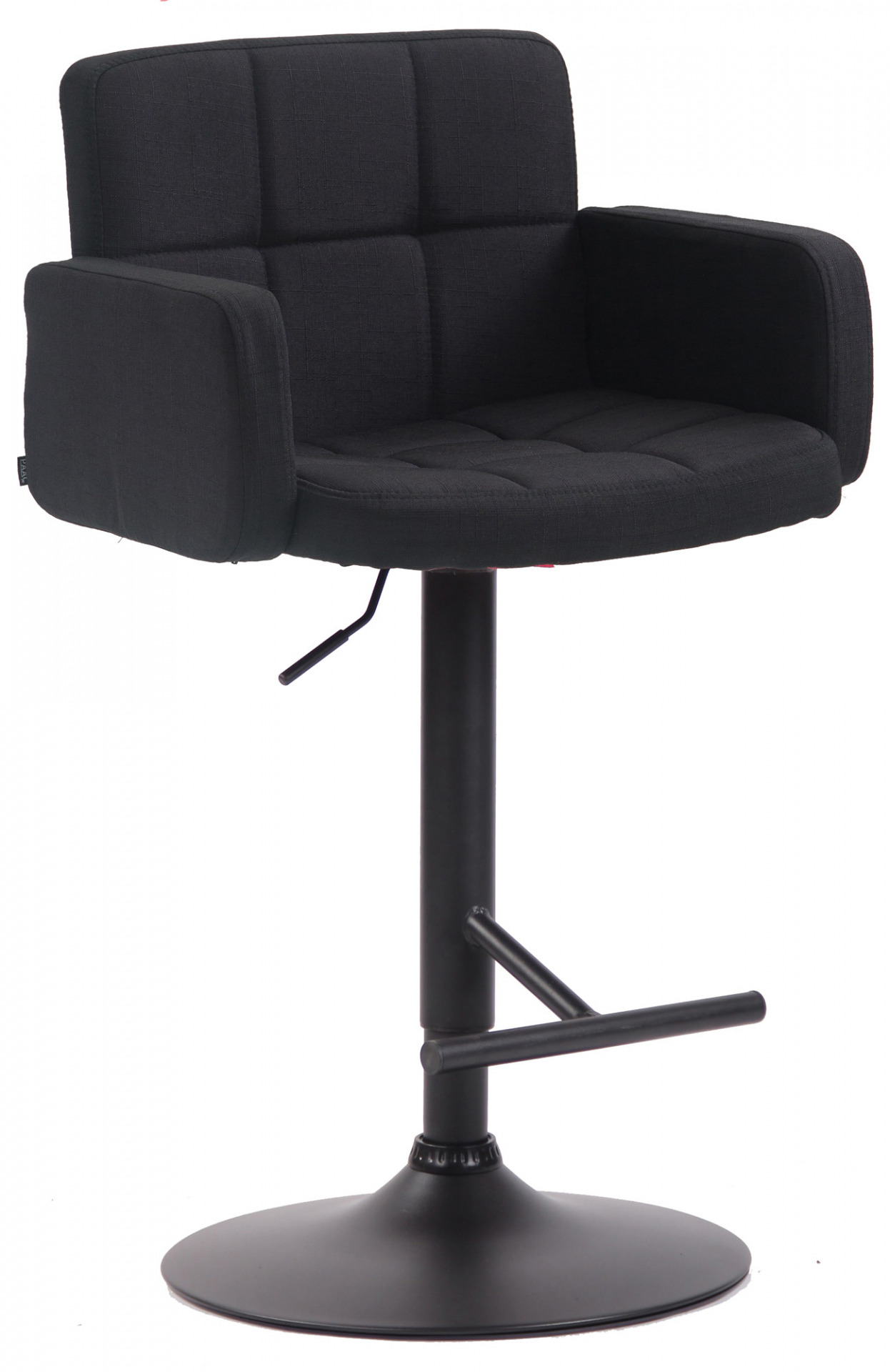 Barhocker Los Angeles, Stoff schwarz, schwarz
