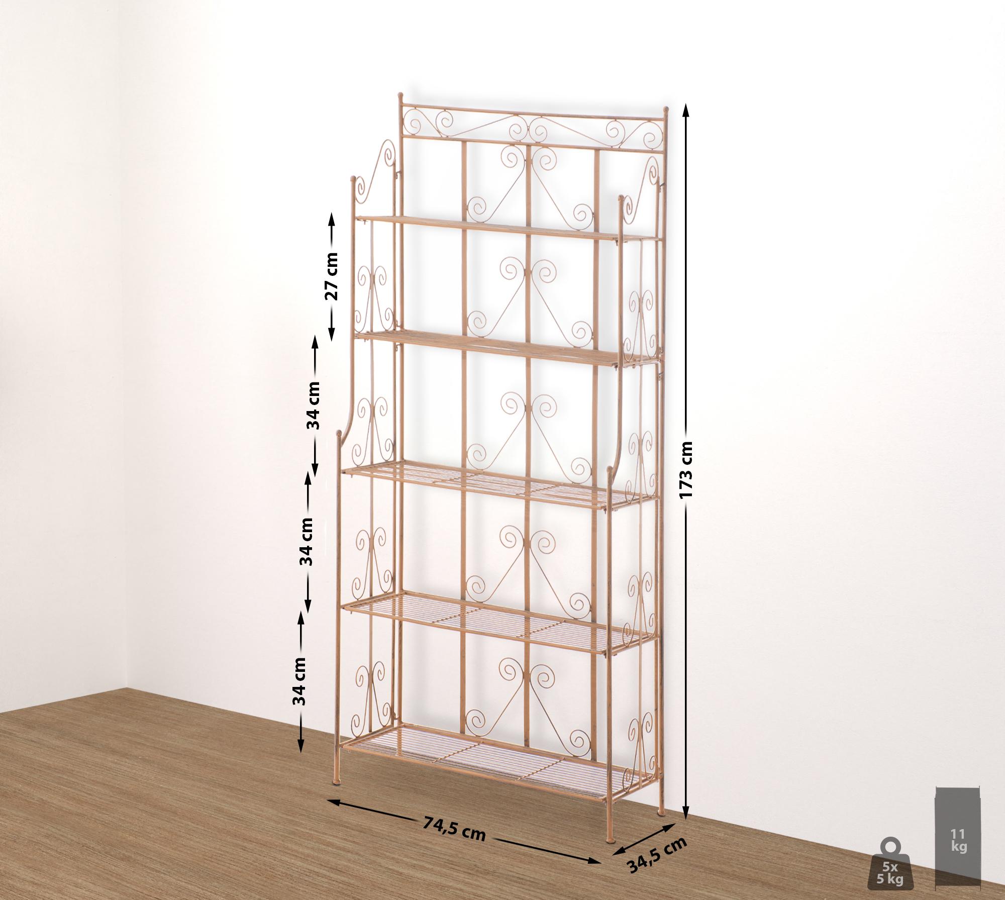 Standregal Ciara, antik braun