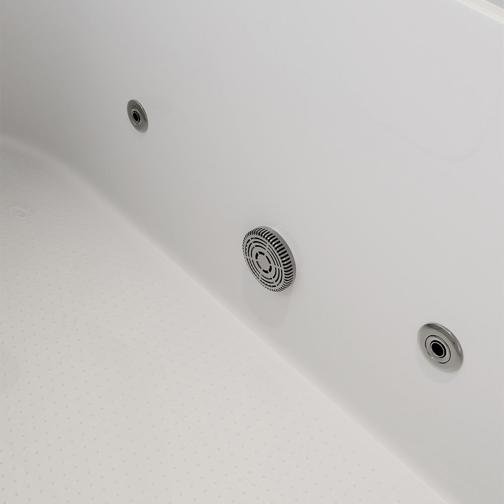 Seniorenbadewanne liegend mit Whirlpoolfunktion VITAL M - 153 x 76 cm Links