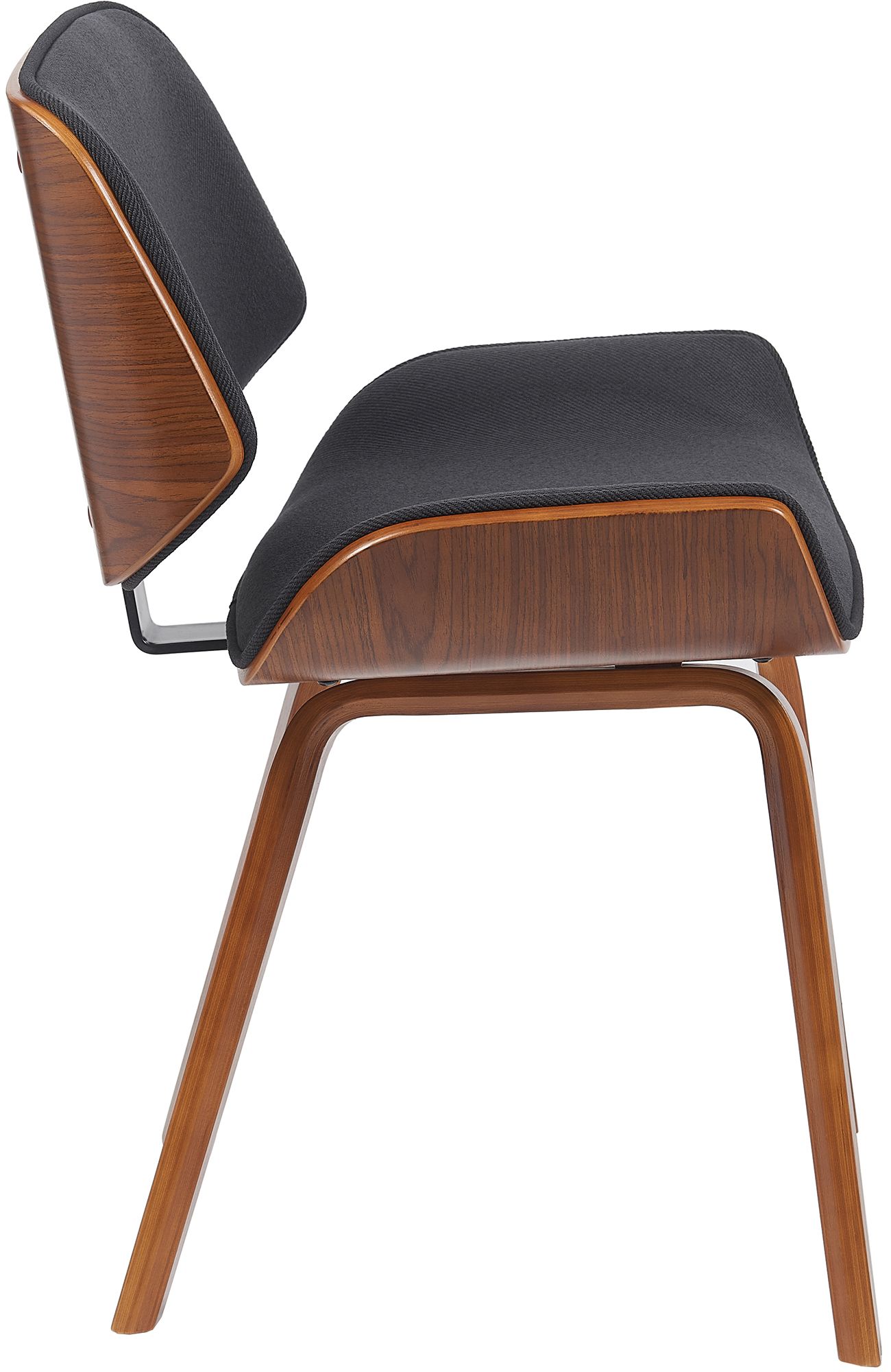 2er Set Besucherstuhl Beverley Stoff, walnuss/schwarz