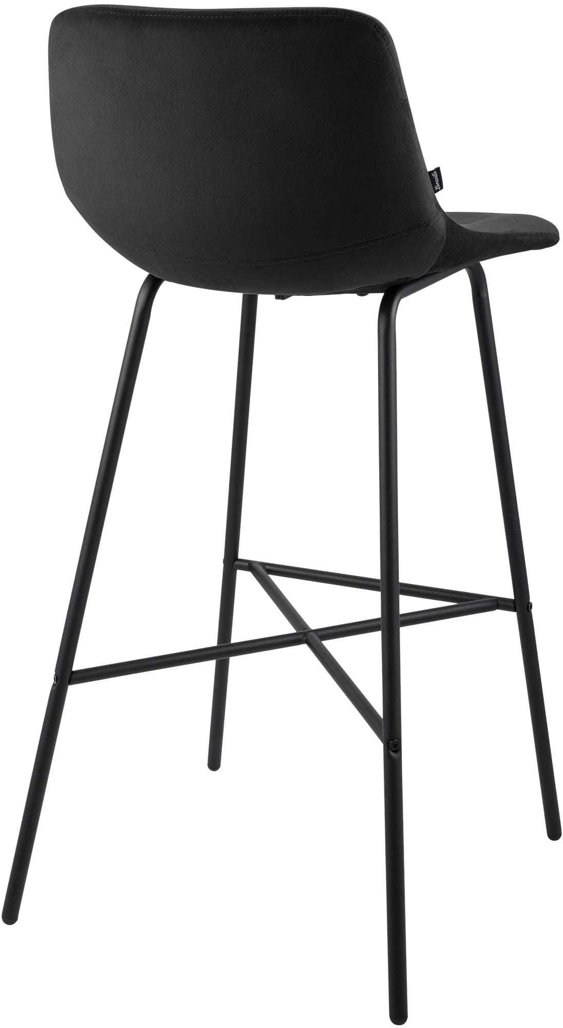 Barhocker Altona Samt, schwarz