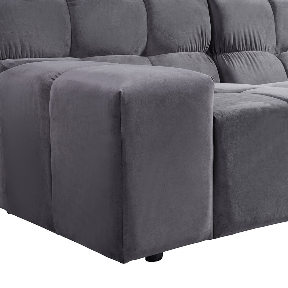 Modulares Sofa ORLENA - Anthrazit 306 x 98 cm