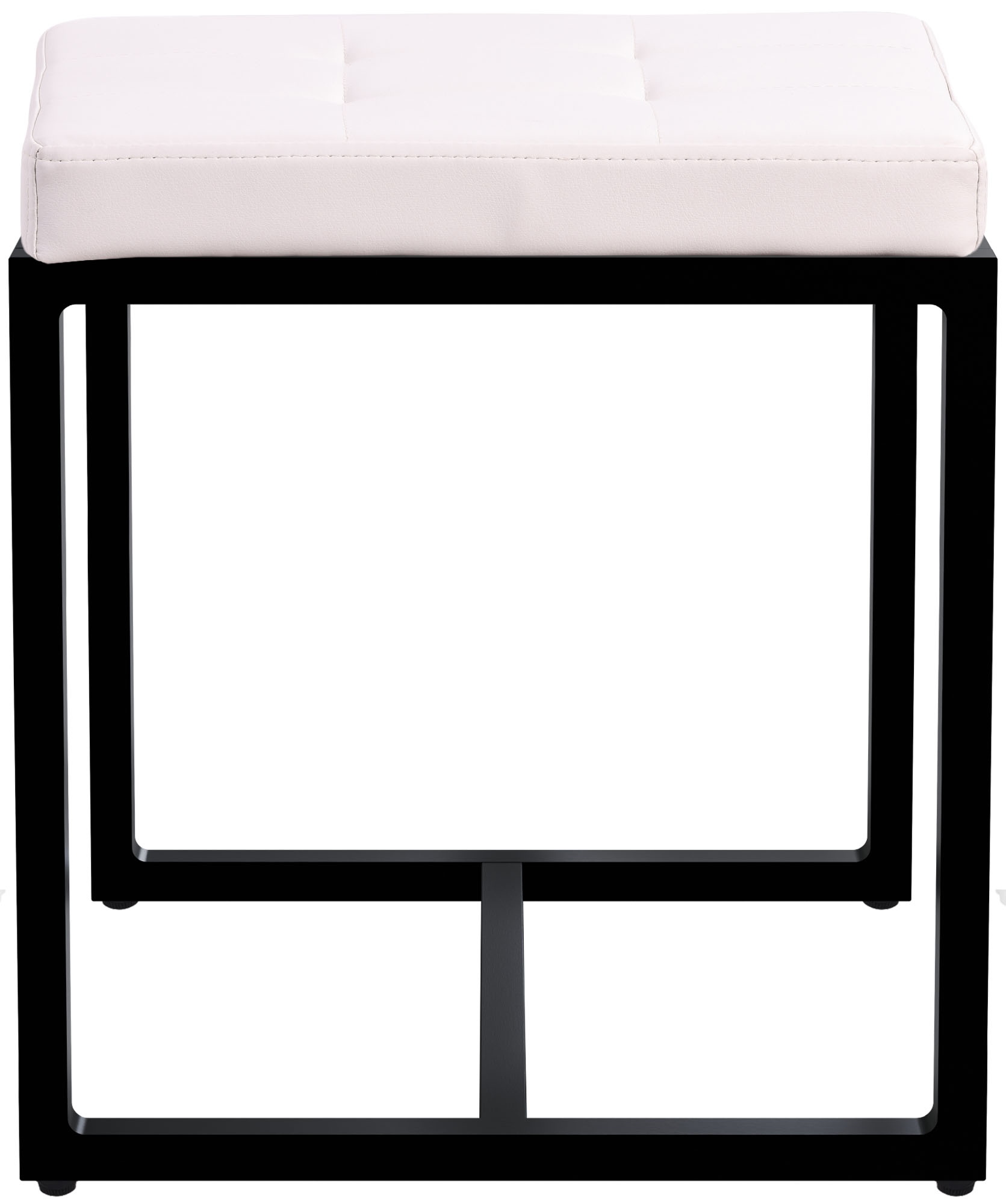 Sitzhocker Barci B Kunstleder, creme