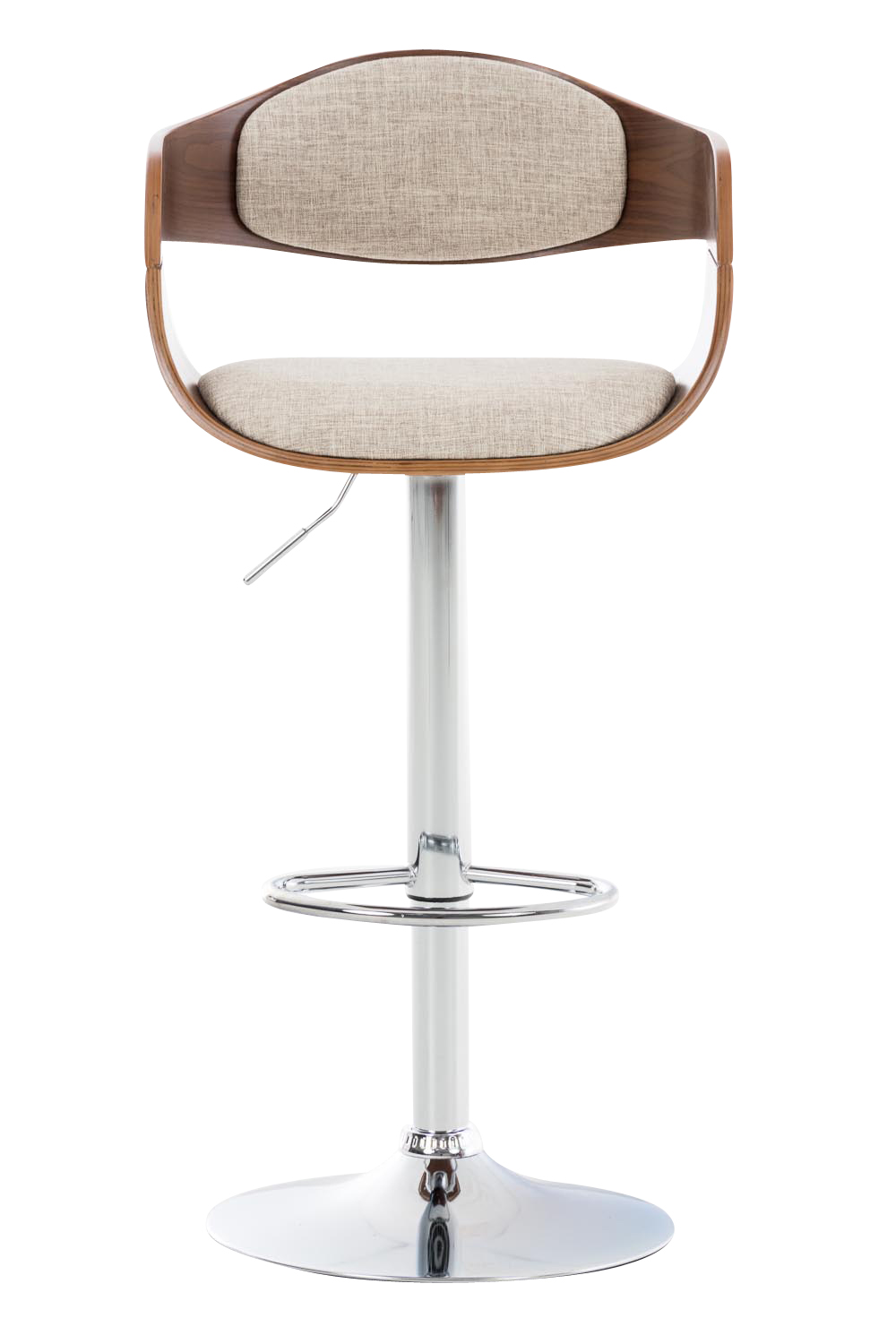 2er Set Barhocker Kingston C Stoff, walnuss/creme