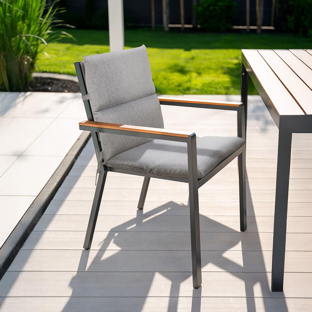 Gartenstuhlauflage SEDERA Grau - 8er Set