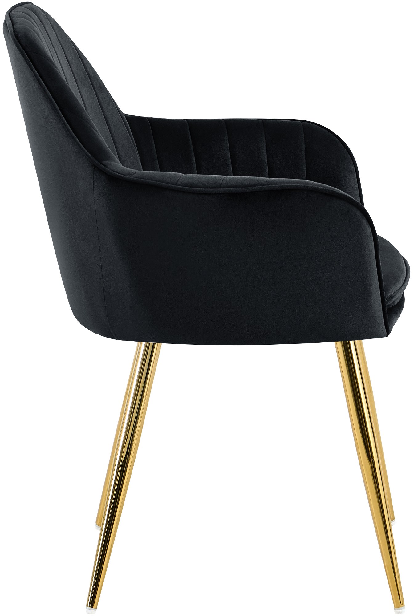 Esszimmerstuhl Cheryl Samt gold, schwarz