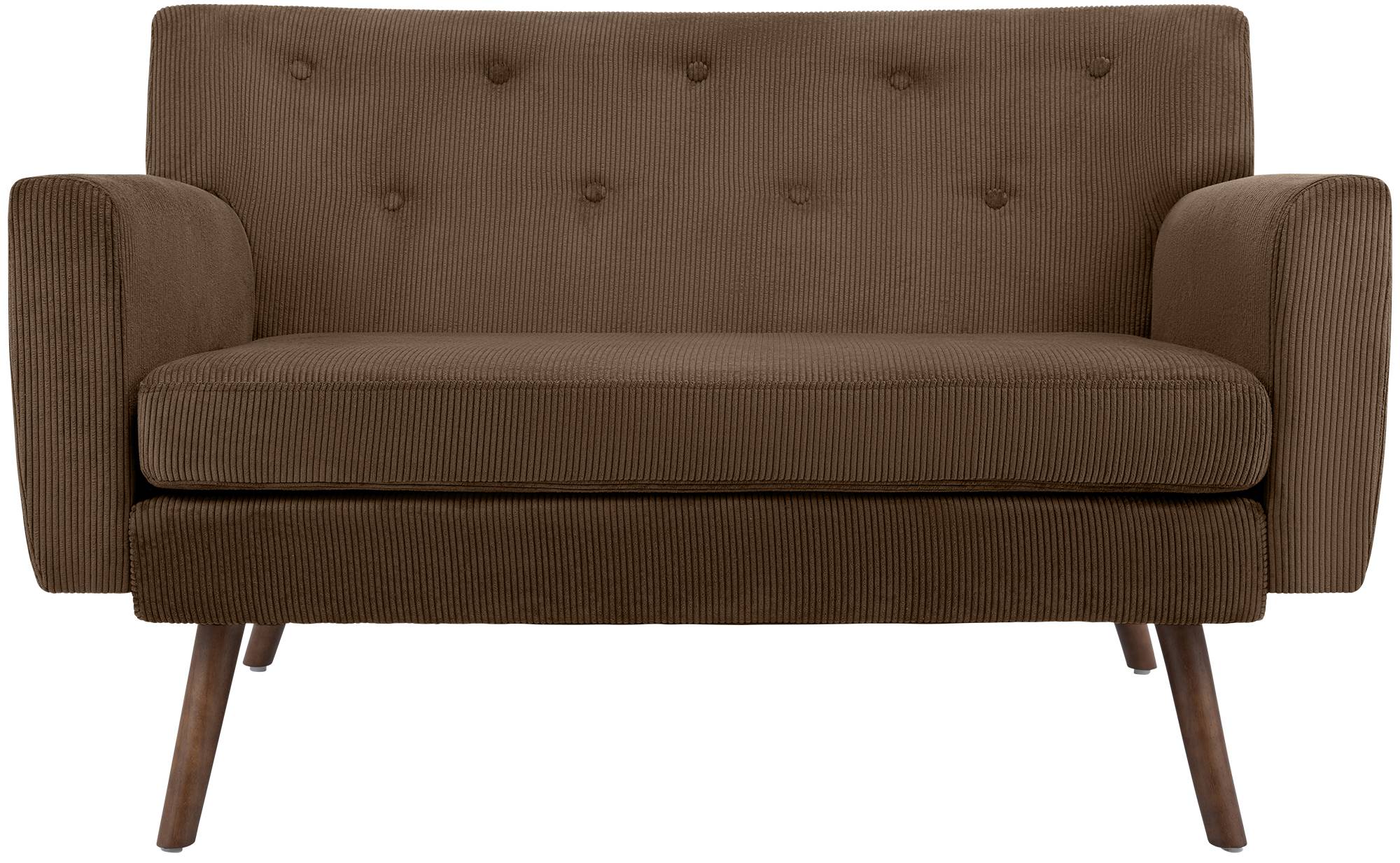 Sofa Kioni Cord, dunkelbraun