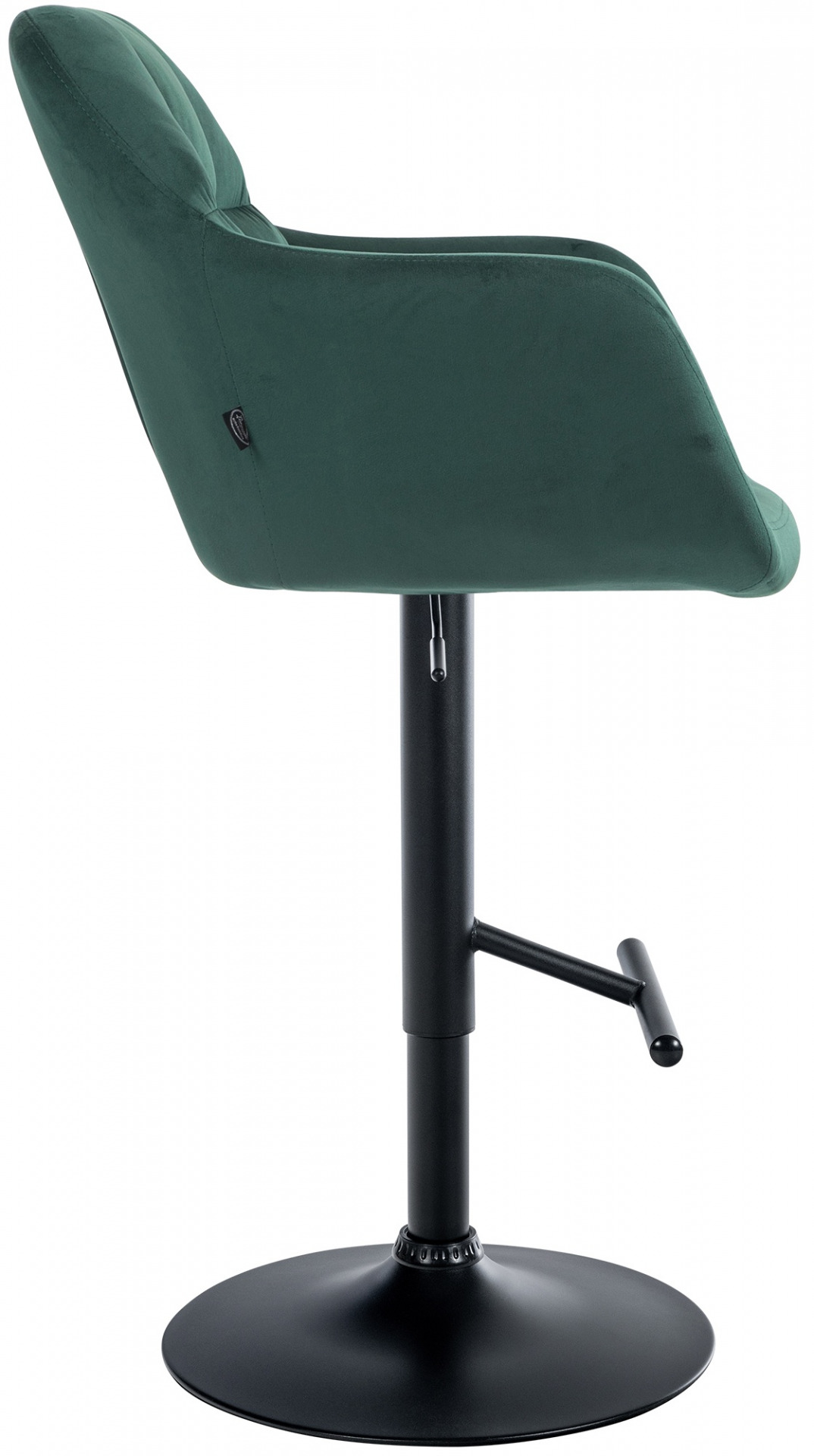 Barhocker Natoma Samt schwarz, grün