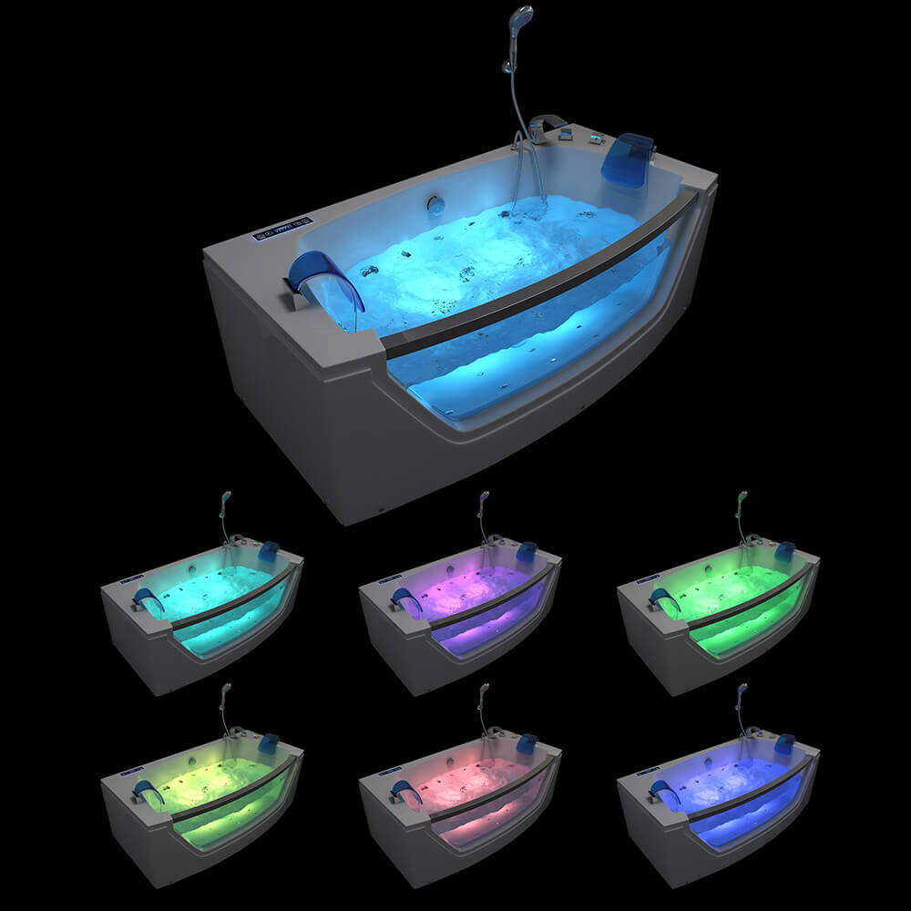 Whirlpool Badewanne mit Lichttherapie ATLANTIC M 175 x 85 cm