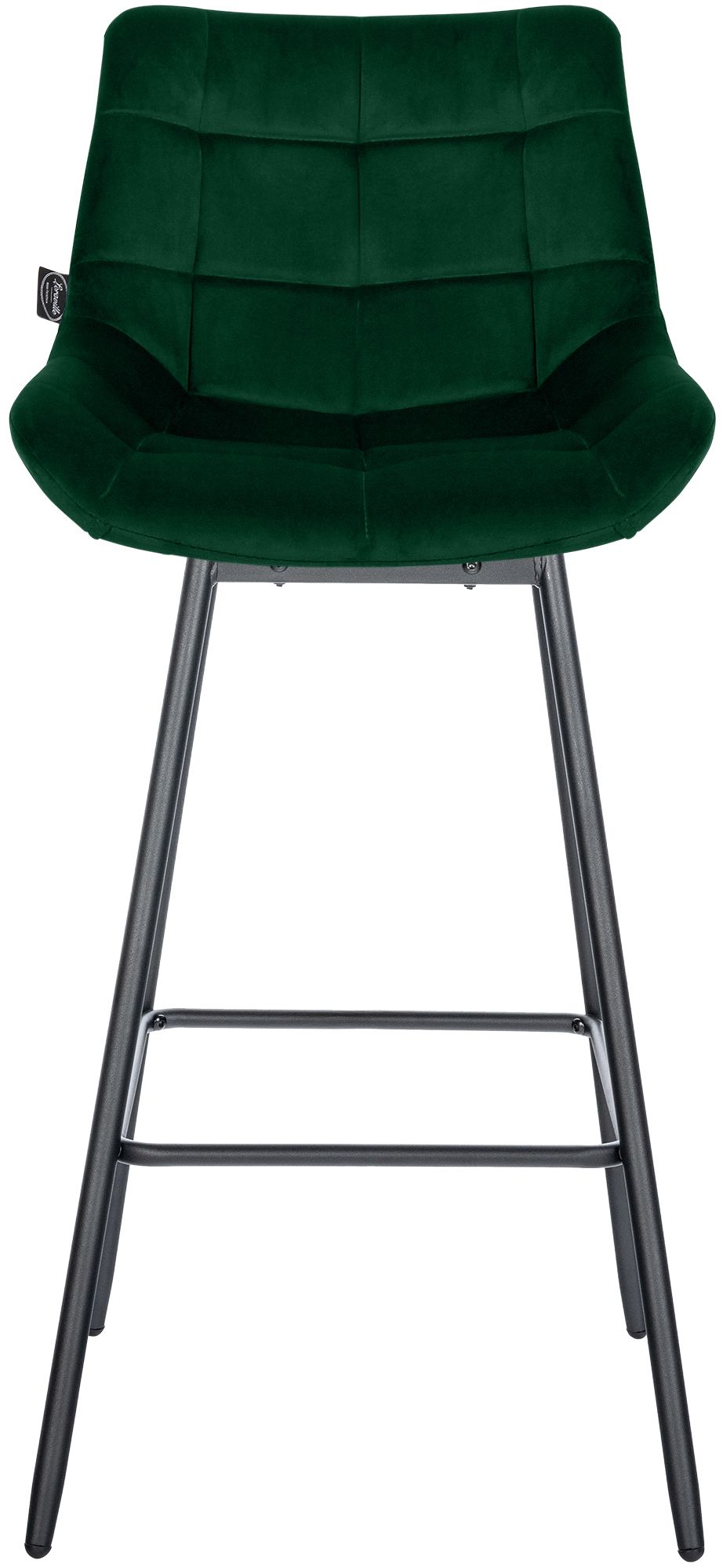 4er Set Barhocker Weston Schwenkbar Samt, dunkelgrün