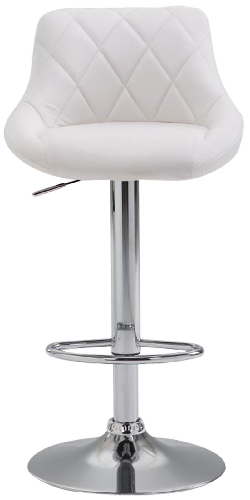 Barhocker Lazio Kunstleder chrom, weiß