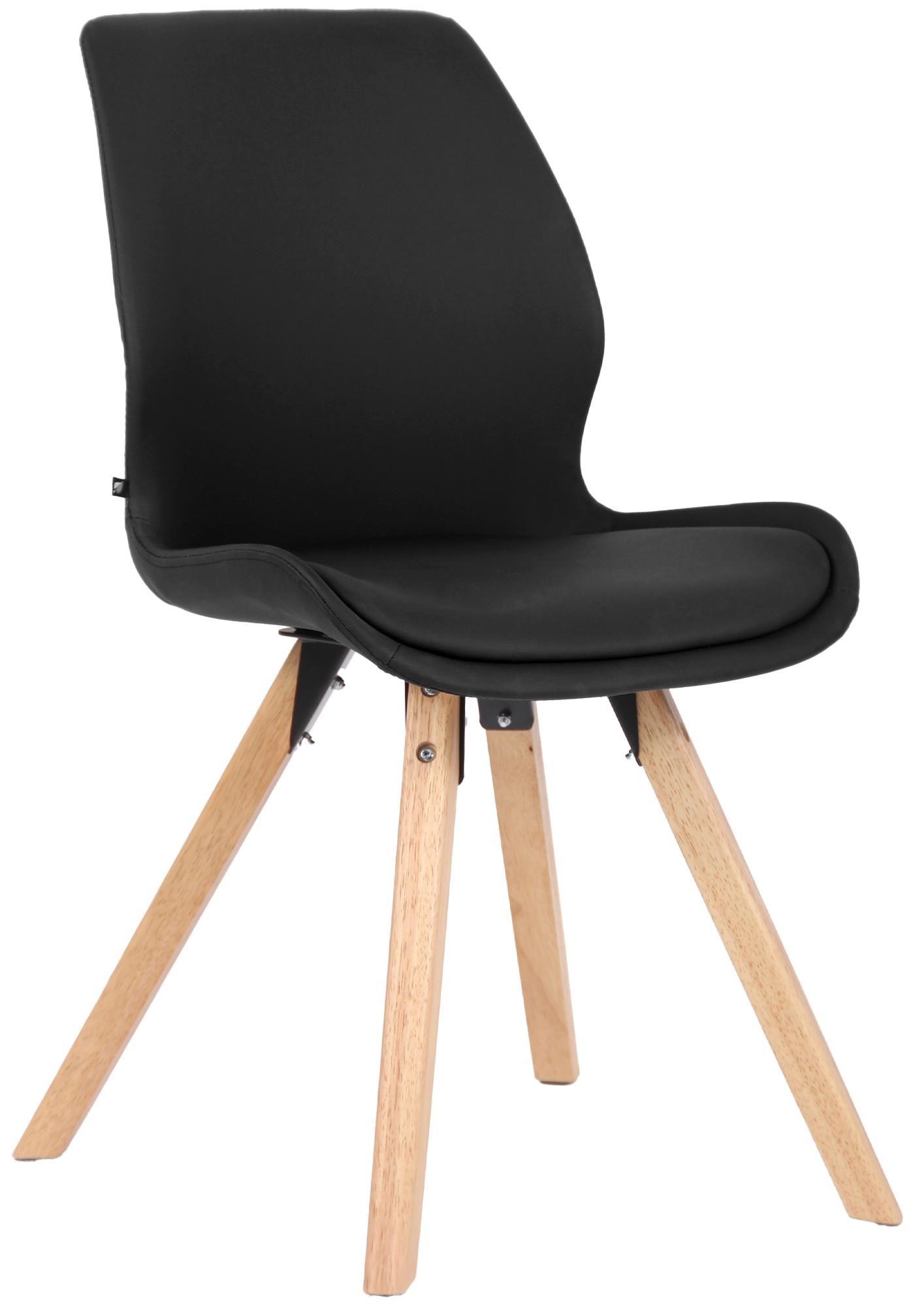 Stuhl Luna Kunstleder, schwarz