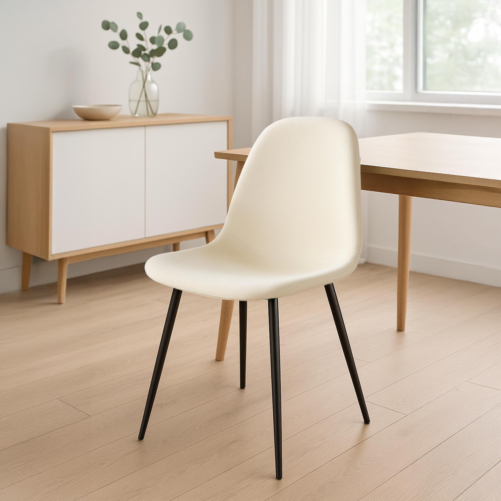 Esszimmerstuhl Napier Samt, creme